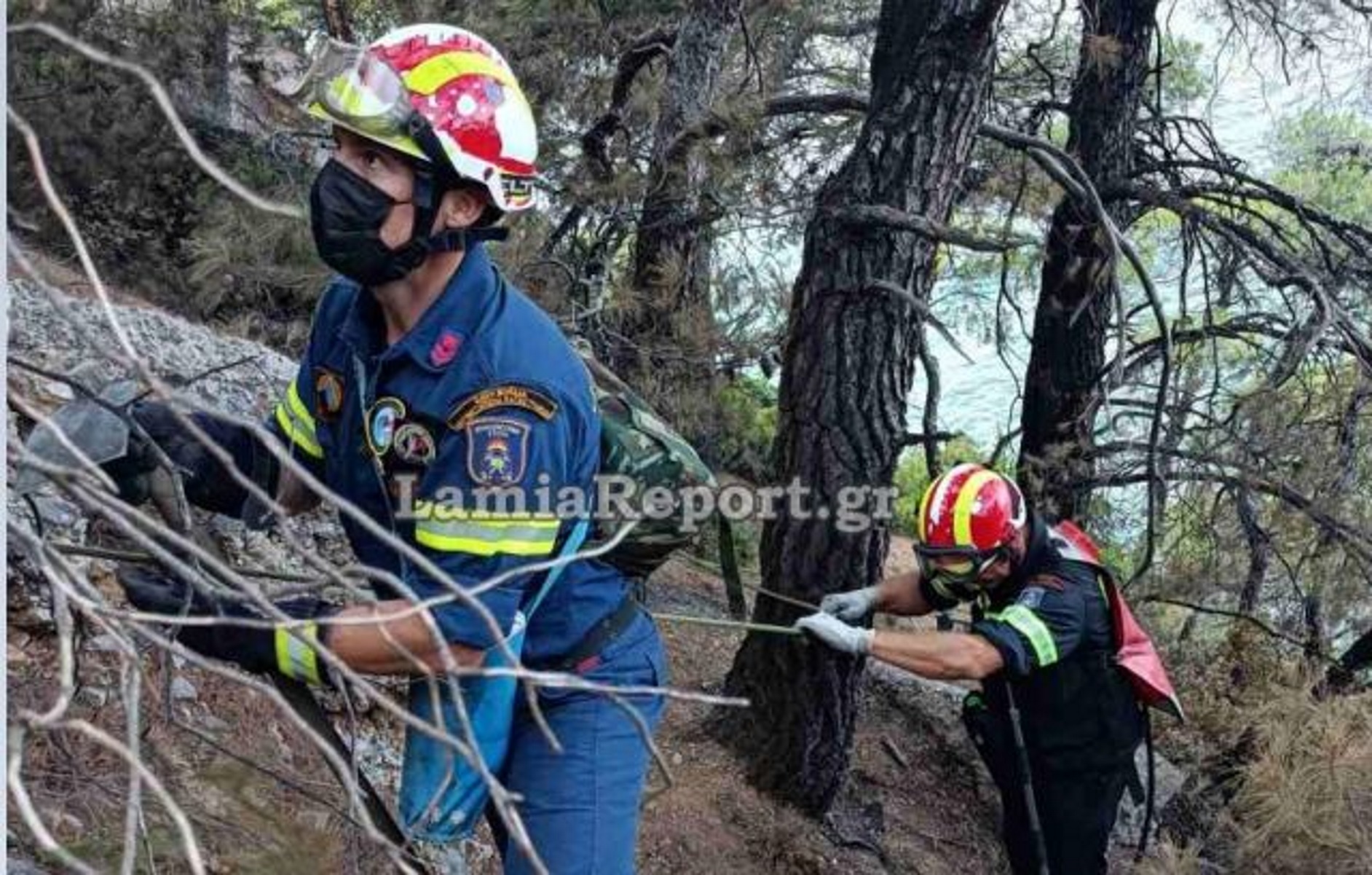 Φωτιά στην Εύβοια: Η ριψοκίνδυνη πορεία των «κομάντος» πυροσβεστών