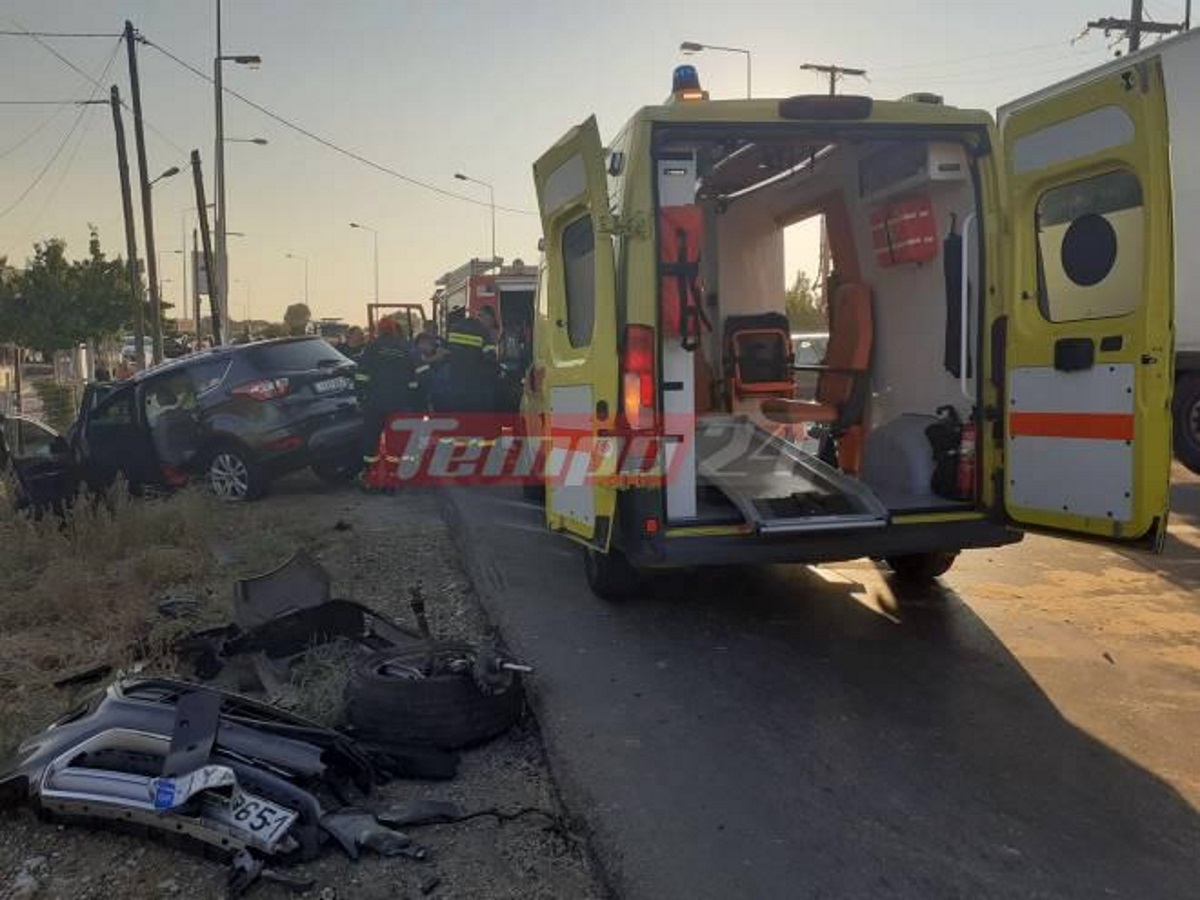 Σοβαρό τροχαίο στην Πατρών – Πύργου: Μετωπική σύγκρουση αυτοκινήτων με ένα σοβαρά τραυματία
