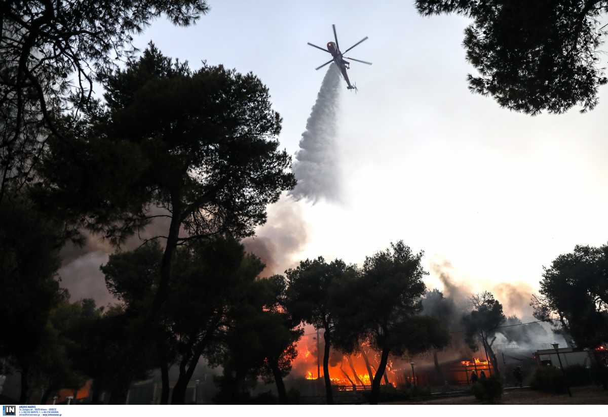 Φωτιά στη Χαλκιδική: Πυροσβέστες και ελικόπτερο στη μάχη με τις φλόγες