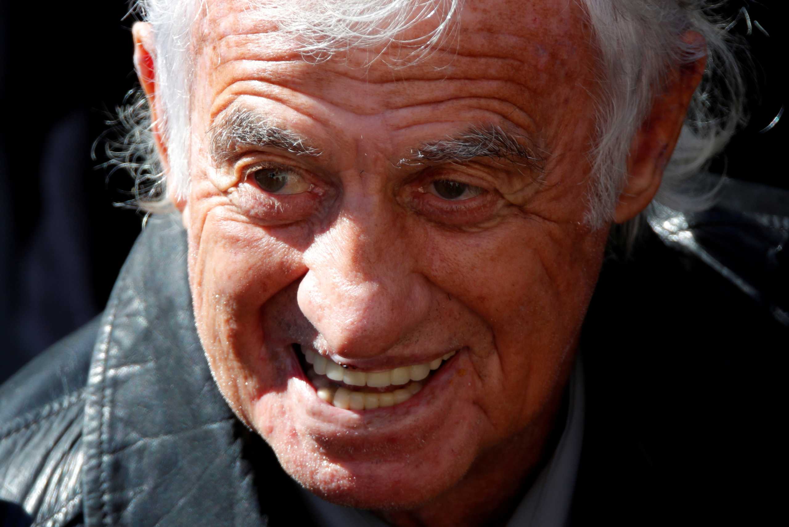 FILE PHOTO: Actor Jean-Paul Belmondo attends a national tribute for late singer Charles Aznavour during a ceremony at the Hotel des Invalides in Paris, France, October 5, 2018.  REUTERS