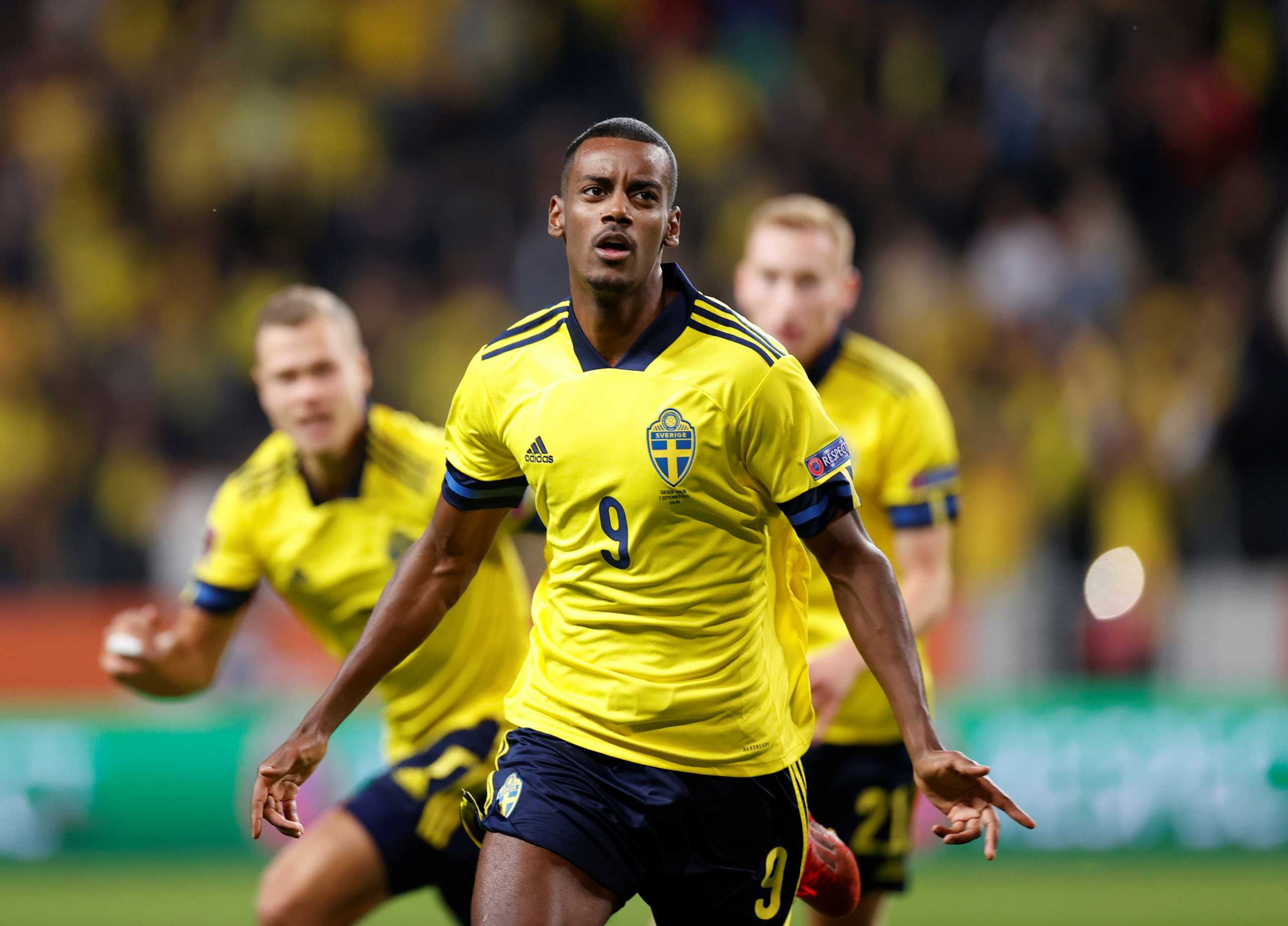 Soccer Football - World Cup - UEFA Qualifiers - Group B - Sweden v Spain - Friends Arena, Solna, Sweden - September 2, 2021 Sweden's Alexander Isak celebrates scoring their first goal  PHOTOGRAPHER