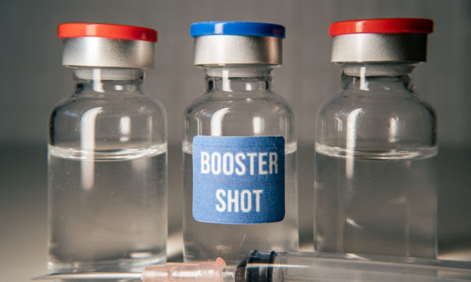 Booster shot covid-19 vaccine concept