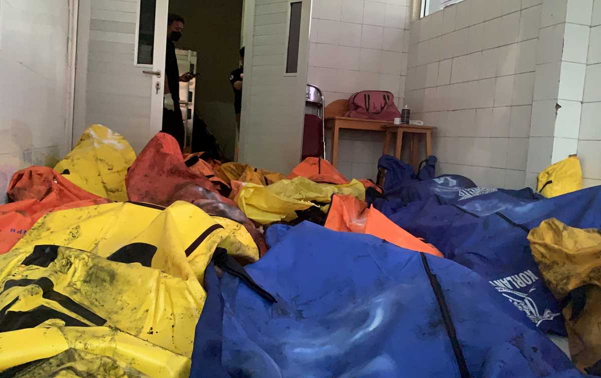SENSITIVE MATERIAL. THIS IMAGE MAY OFFEND OR DISTURB     Remains of people killed in a fire at Tangerang Prison are seen at Tangerang Hospital, Banten province, Indonesia, September 8, 2021. REUTERS