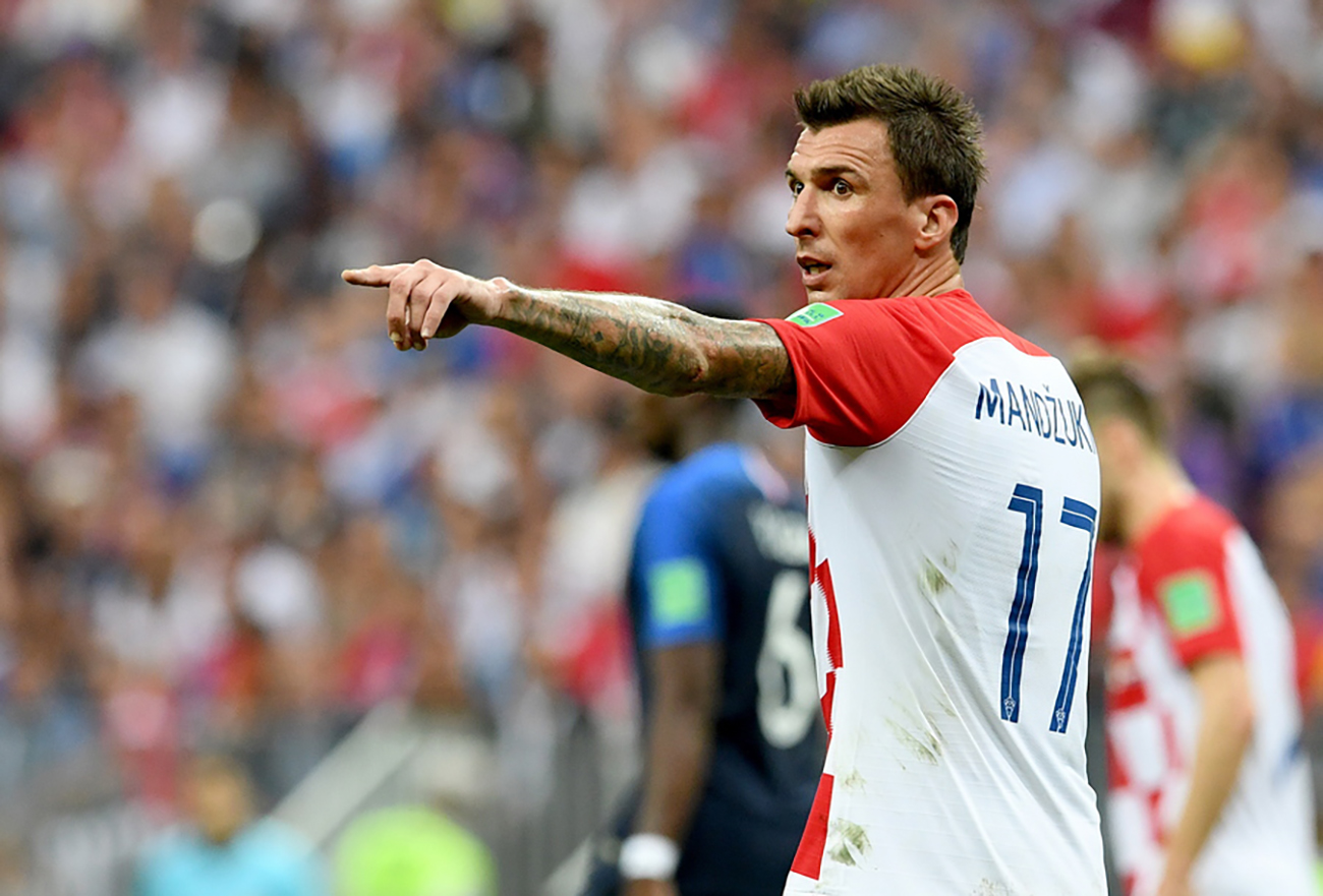 epa06891174 Mario Mandzukic of Croatia reacts during the FIFA World Cup 2018 final between France and Croatia in Moscow, Russia, 15 July 2018.

(RESTRICTIONS APPLY: Editorial Use Only, not used in association with any commercial entity - Images must not be used in any form of alert service or push service of any kind including via mobile alert services, downloads to mobile devices or MMS messaging - Images must appear as still images and must not emulate match action video footage - No alteration is made to, and no text or image is superimposed over, any published image which: (a) intentionally obscures or removes a sponsor identification image; or (b) adds or overlays the commercial identification of any third party which is not officially associated with the FIFA World Cup)  EPA