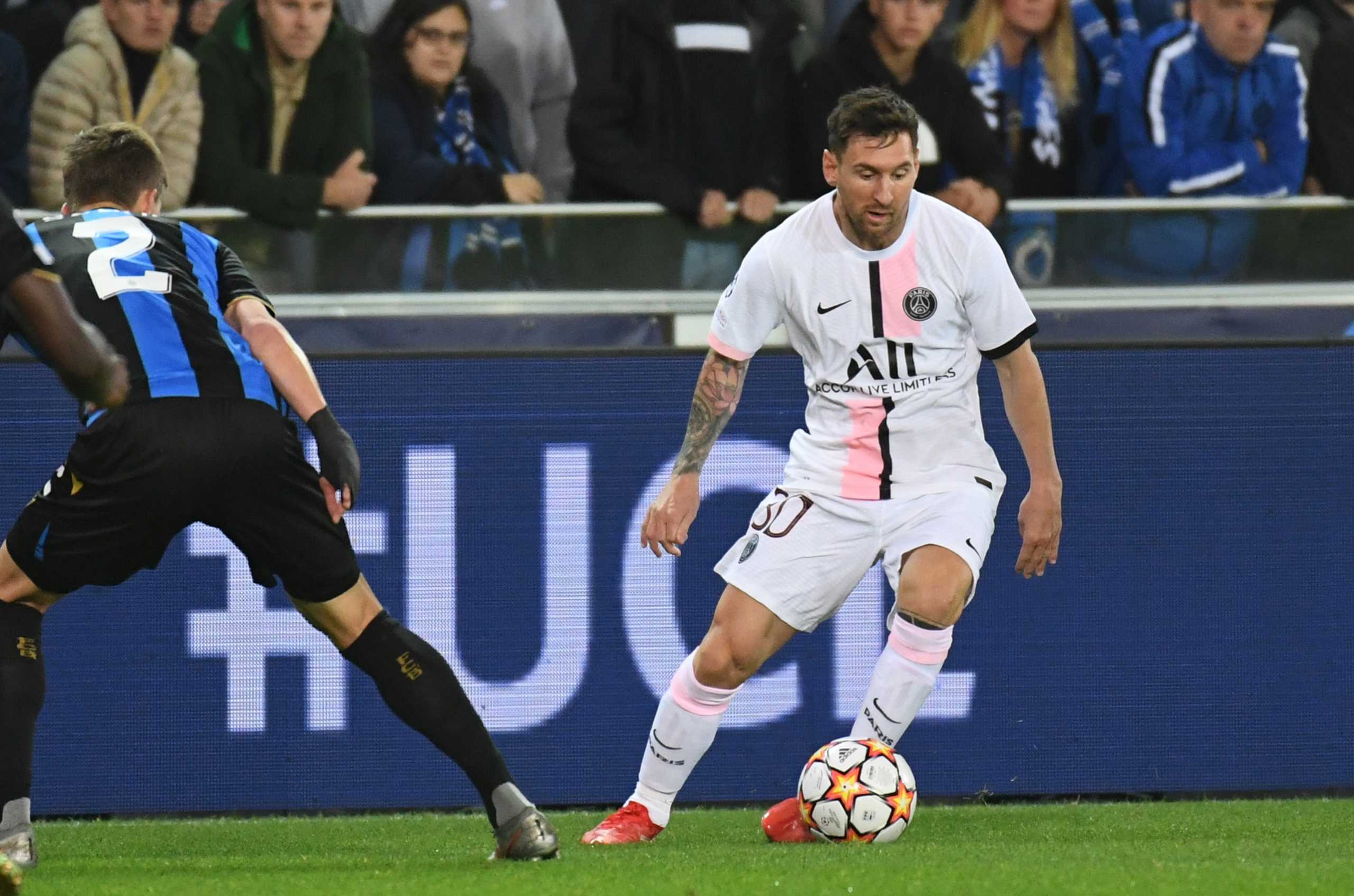 Soccer Football - Champions League - Group A - Club Brugge v Paris St Germain - Jan Breydel Stadium, Bruges, Belgium - September 15, 2021  Paris St Germain's Lionel Messi in action REUTERS