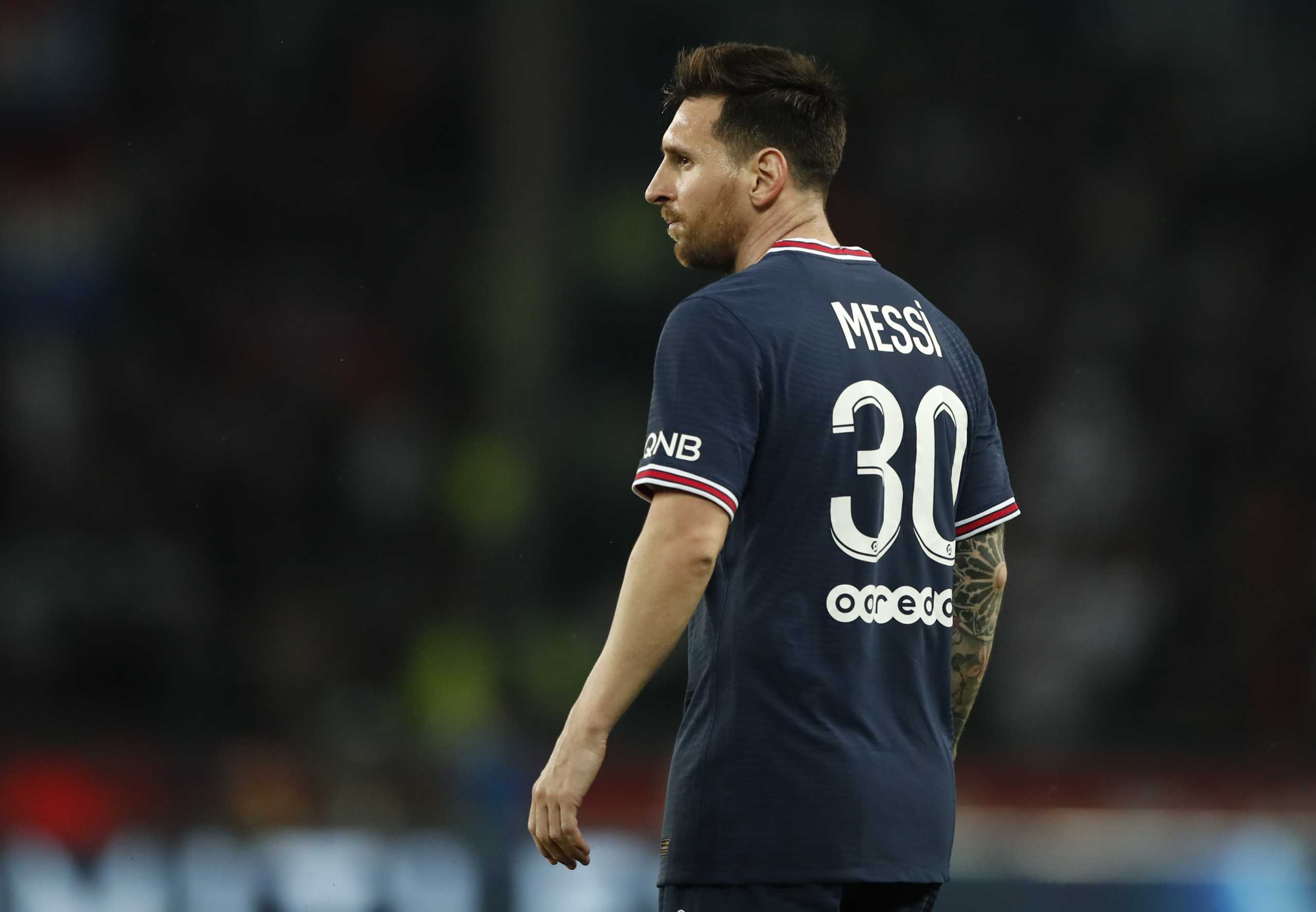 Soccer Football - Ligue 1 - Paris St Germain v Olympique Lyonnais - Parc des Princes, Paris, France - September 19, 2021 Paris St Germain's Lionel Messi REUTERS