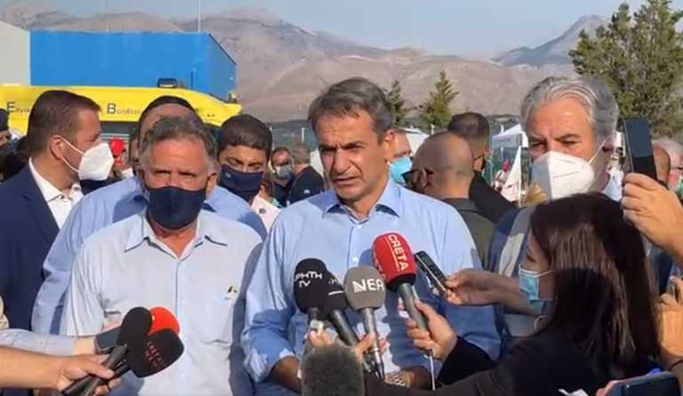 Κυριάκος Μητσοτάκης από Κρήτη: Άμεση ενίσχυση ενός εκατομμυρίου ευρώ για τους δύο σεισμόπληκτους δήμους
