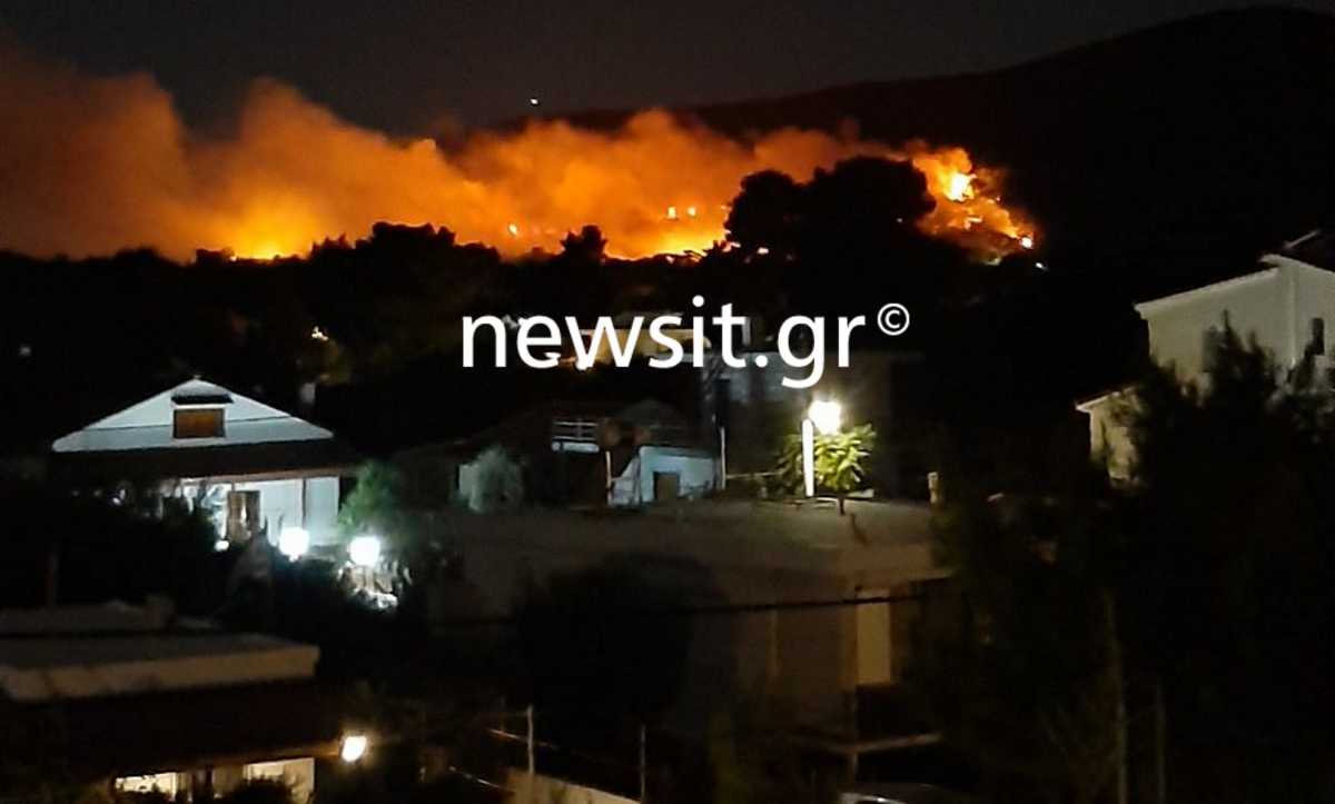 Φωτιά στη Νέα Μάκρη: Στις φλόγες Λιβίσι και Άγιος Εφραίμ – «Έχουν καεί σπίτια»