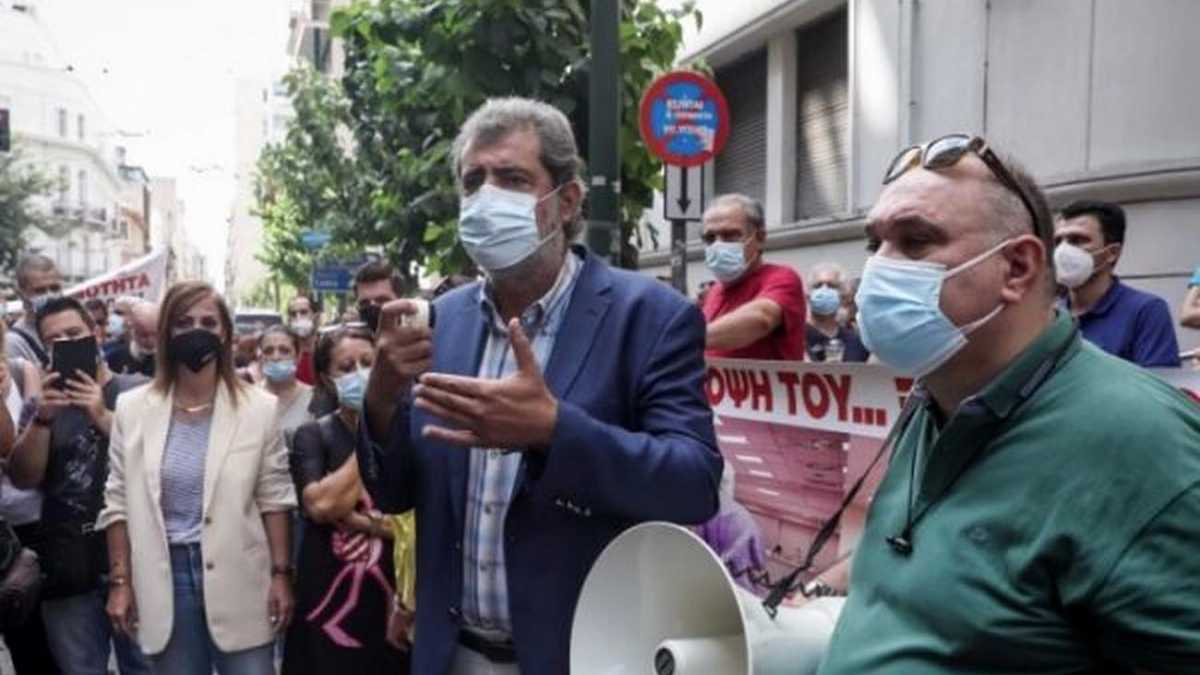 Καυγάς Παύλου Πολάκη με Μιχάλη Γιαννάκο στην συγκέντρωση της ΠΟΕΔΗΝ