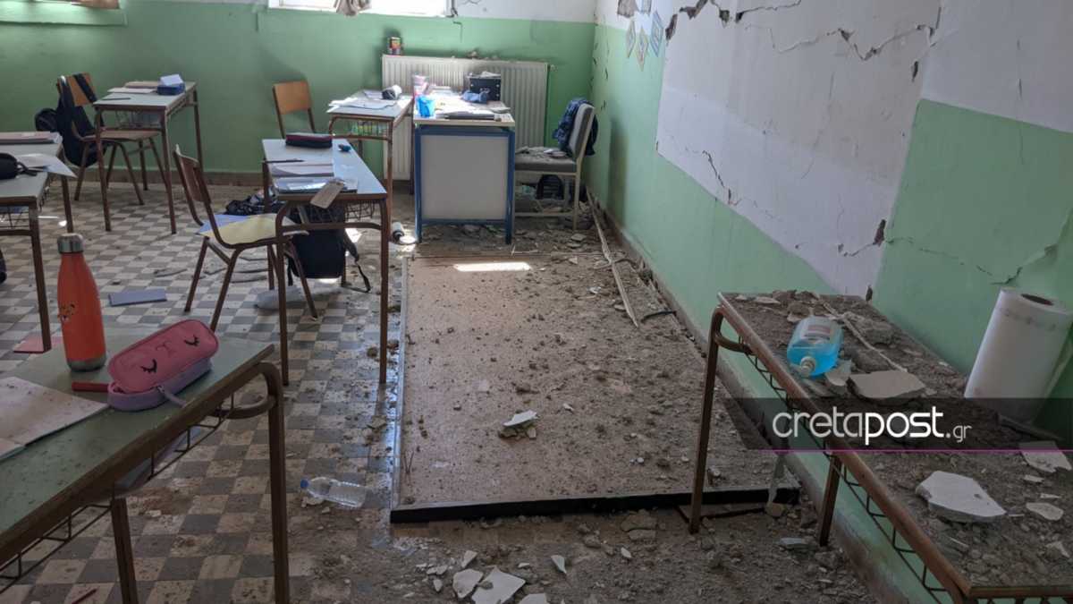 Σεισμός στην Κρήτη: Σαρωτικό το χτύπημα στο δημοτικό σχολείο Θραψανού