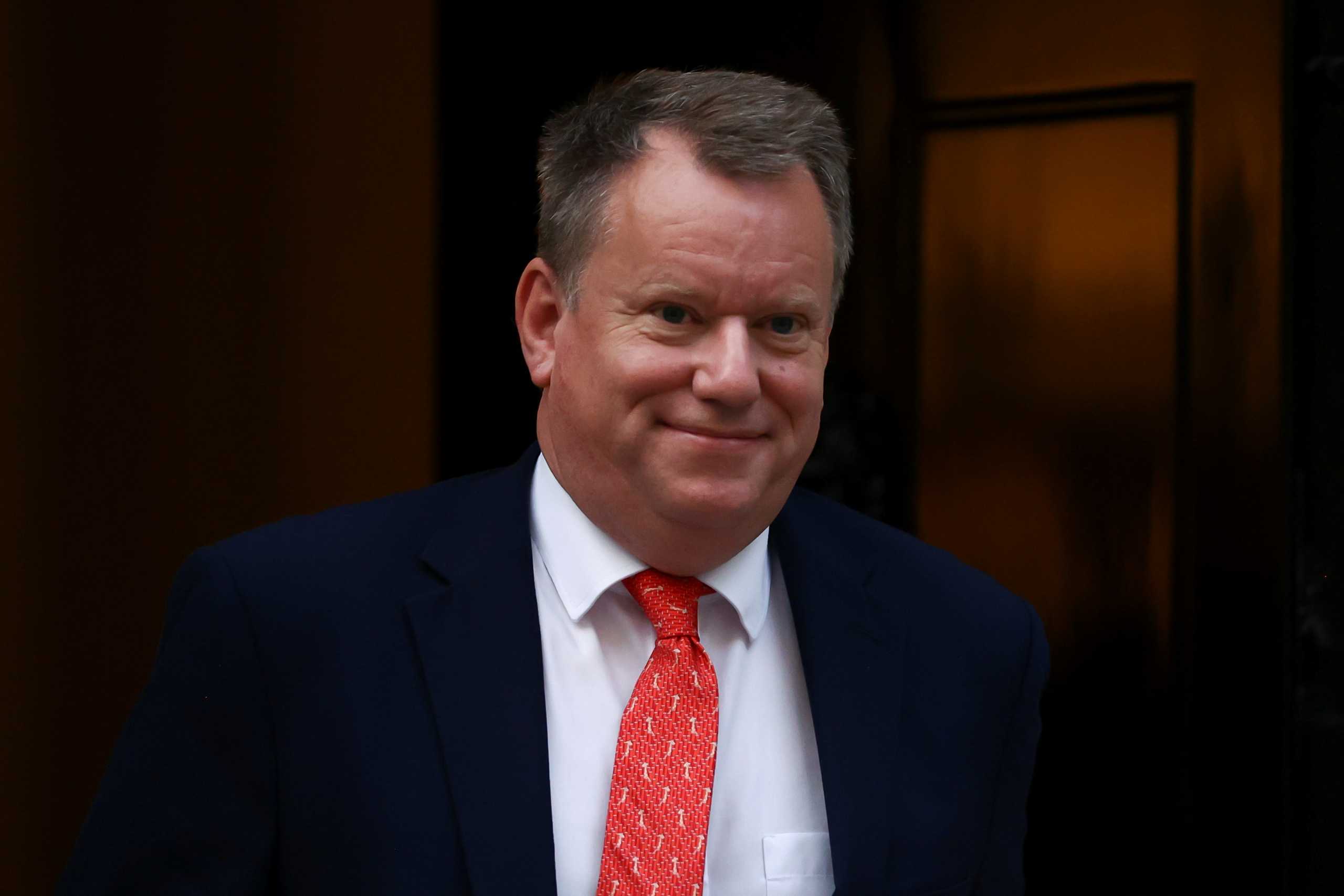 FILE PHOTO: Britain's Minister of State Lord David Frost walks outside Downing Street in London, Britain, September 15, 2021. REUTERS