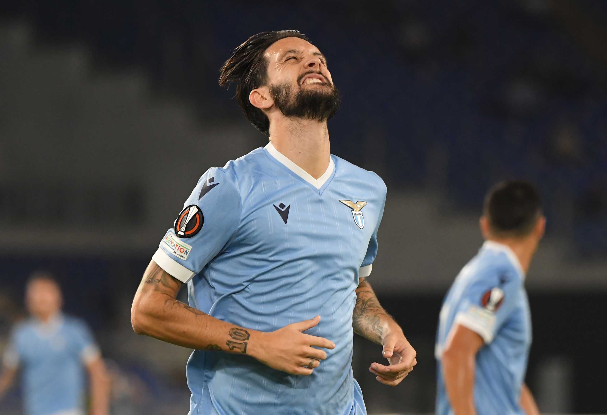 Soccer Football - Europa League - Group E - Lazio v Lokomotiv Moscow - Stadio Olimpico, Rome, Italy - September 30, 2021 Lazio's Luis Alberto reacts REUTERS