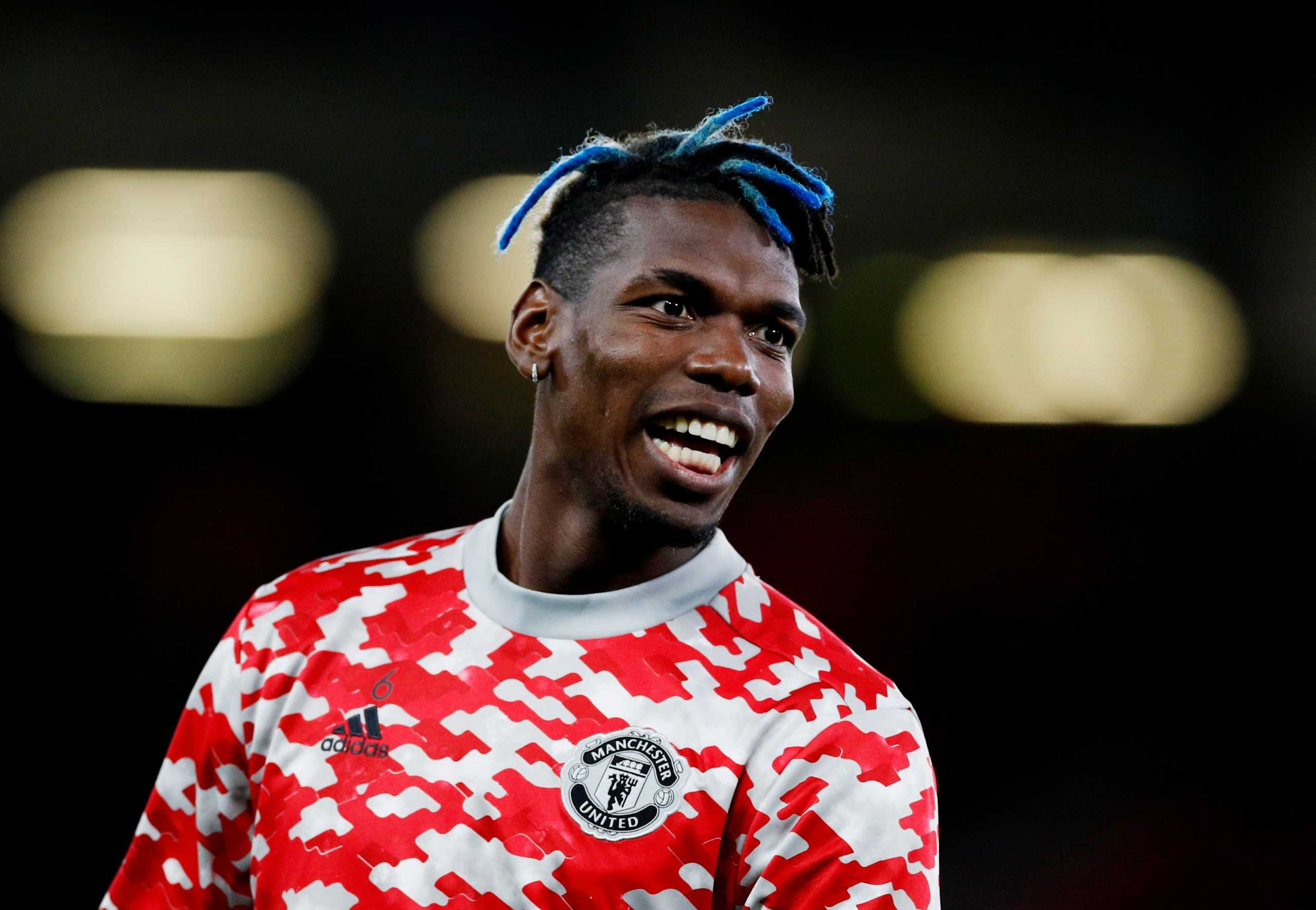 Soccer Football - Champions League - Group F - Manchester United v Atalanta - Old Trafford, Manchester, Britain - October 20, 2021 Manchester United's Paul Pogba during the warm up before the match REUTERS