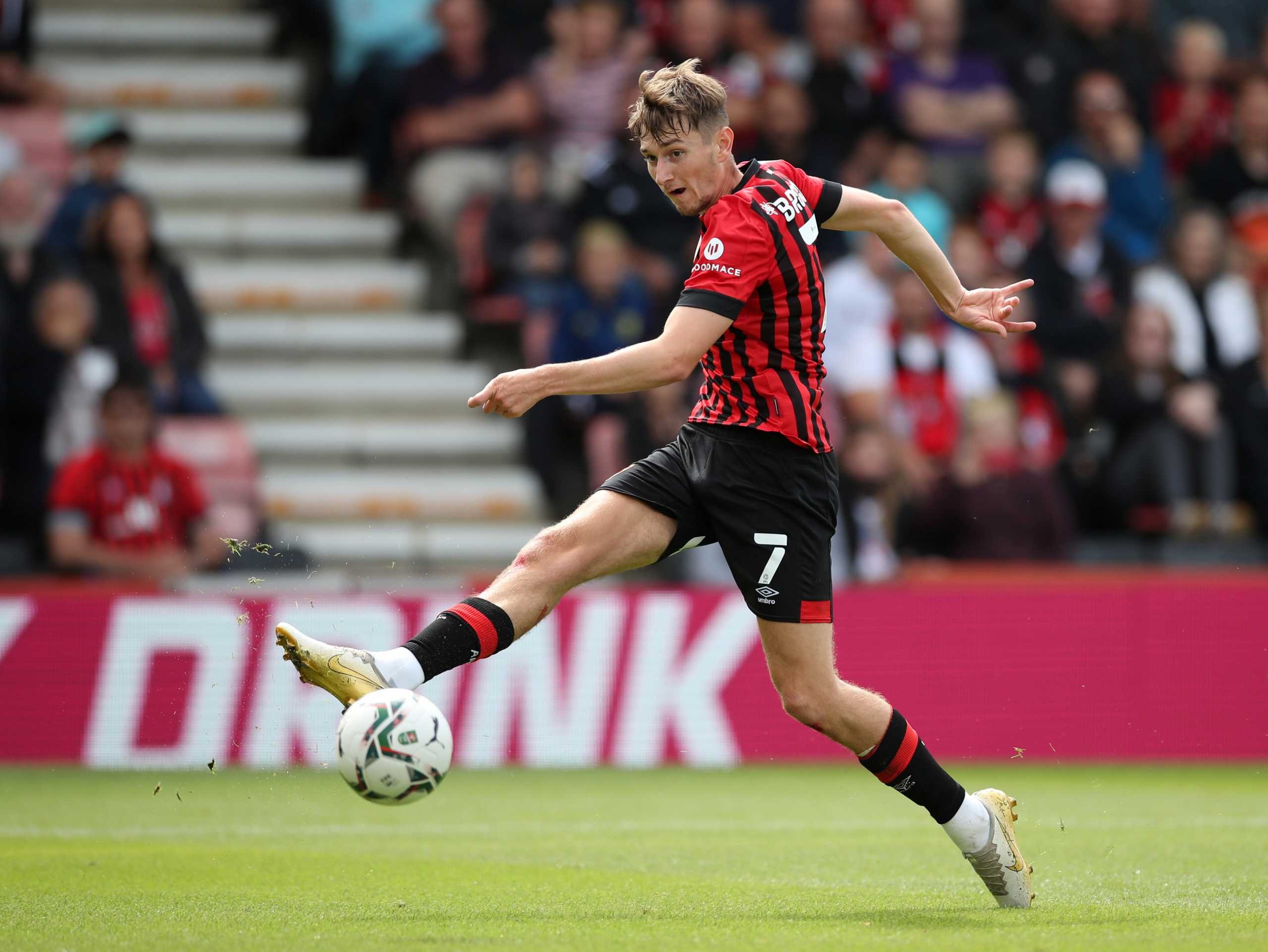 FILE PHOTO: Soccer Football - Carabao Cup First Round - AFC Bournemouth v Milton Keynes Dons - Vitality Stadium, Bournemouth, Britain - July 31, 2021   AFC Bournemouth's David Brooks scores their first goal Action Images