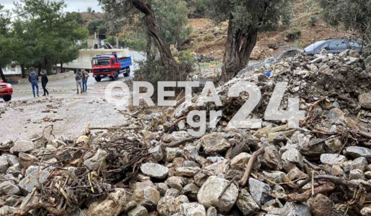 Καιρός – Κρήτη: «Κατέβηκε» το βουνό σε χωριό της Φαιστού – Γέμισαν πνιγμένα ζώα οι δρόμοι