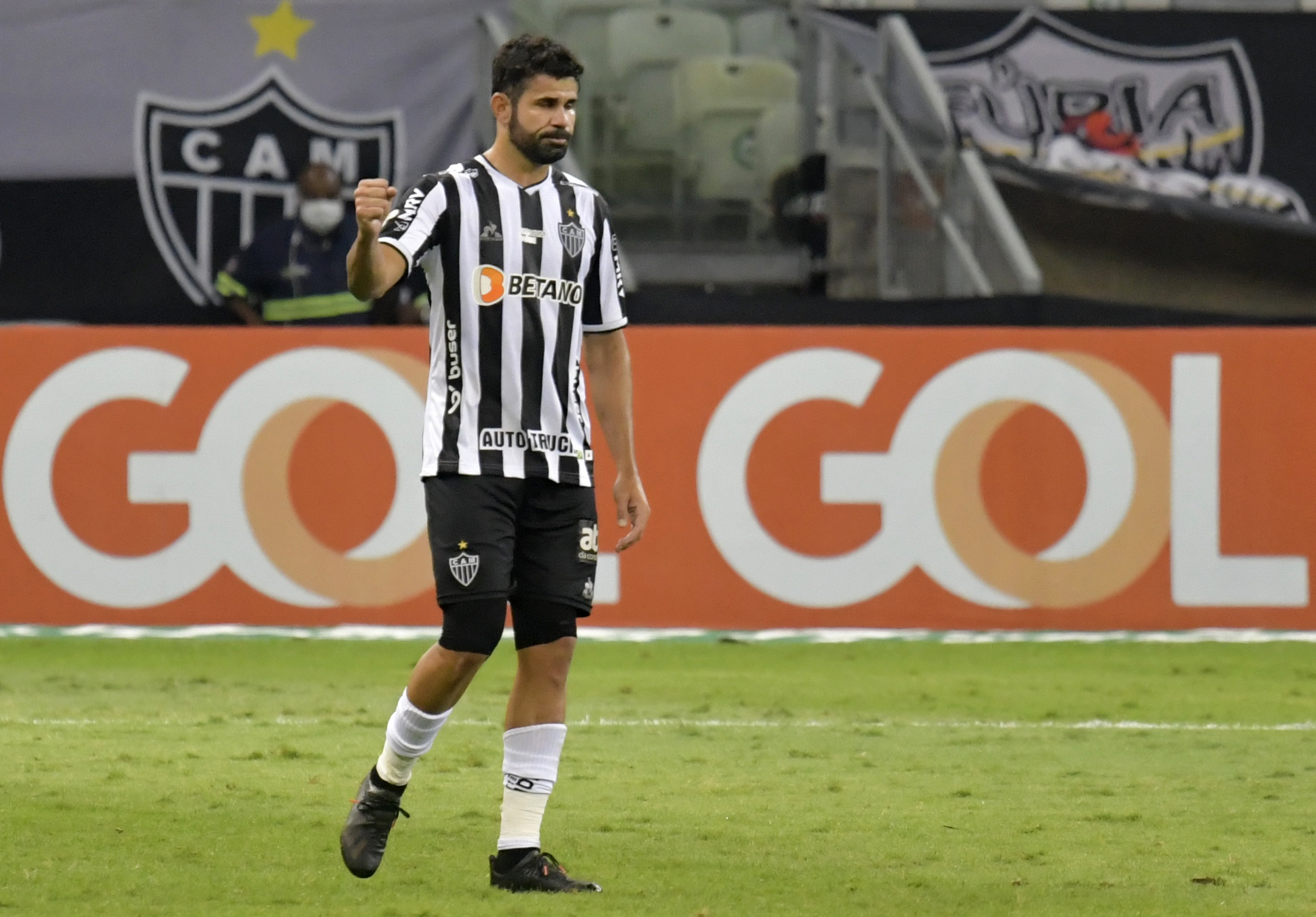 Soccer Football - Brasileiro Championship - Atletico Mineiro v Sport Recife - Estadio Mineirao, Belo Horizonte, Brazil - September 18, 2021 Atletico Mineiro's Diego Costa celebrates scoring their first goal REUTERS
