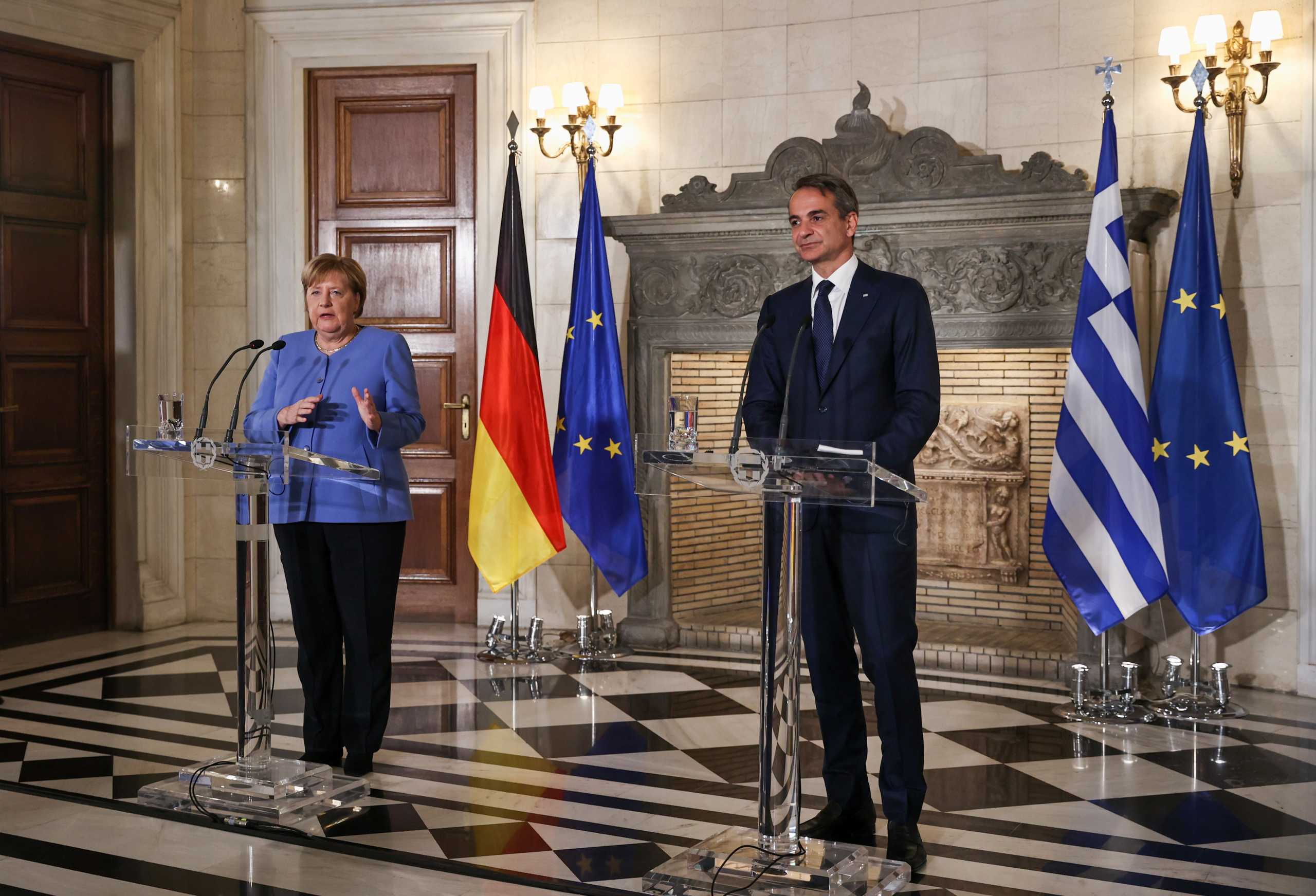 Μητσοτάκης – Μέρκελ: Οι δηλώσεις μετά τη συνάντηση στο Μαξίμου