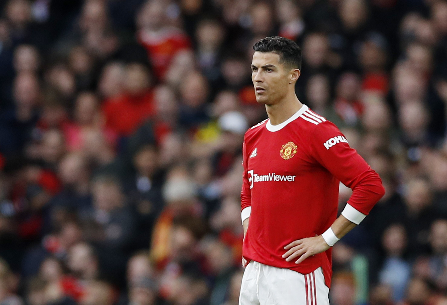 Soccer Football - Premier League - Manchester United v Liverpool - Old Trafford, Manchester, Britain - October 24, 2021 Manchester United's Cristiano Ronaldo REUTERS