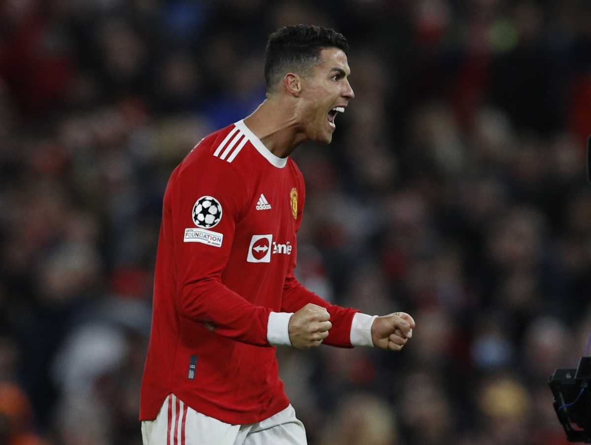 Soccer Football - Champions League - Group F - Manchester United v Atalanta - Old Trafford, Manchester, Britain - October 20, 2021 Manchester United's Cristiano Ronaldo celebrates after the match REUTERS