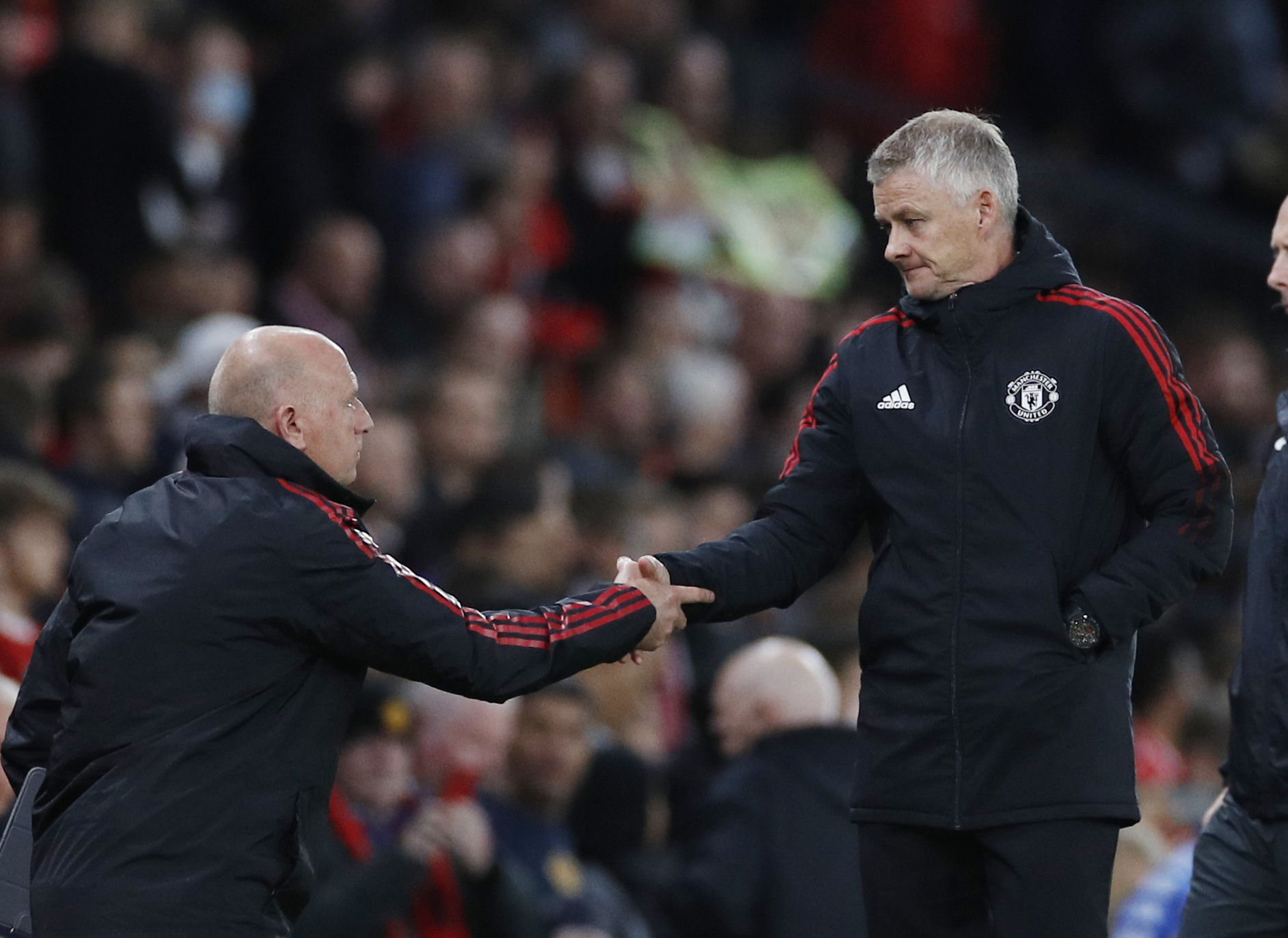 Soccer Football - Premier League - Manchester United v Liverpool - Old Trafford, Manchester, Britain - October 24, 2021 Manchester United manager Ole Gunnar Solskjaer after the match REUTERS