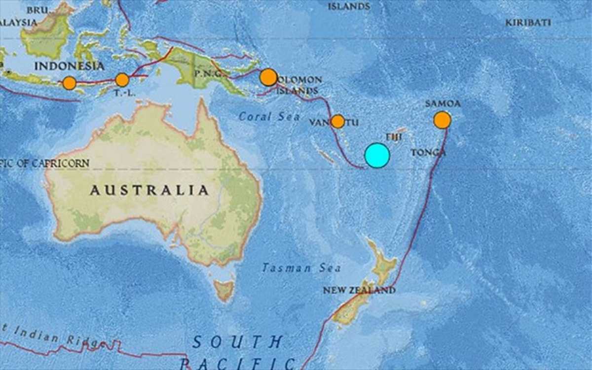 Σεισμός 7,2 Ρίχτερ κοντά στα νησιά Βανουάτου