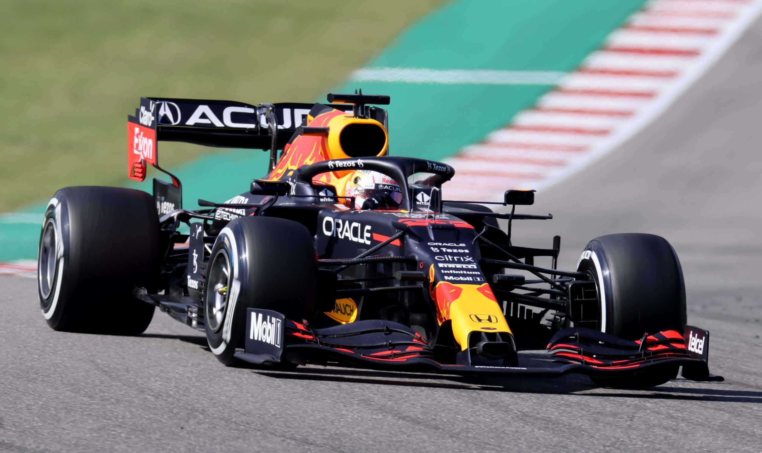 Formula One F1 - United States Grand Prix - Circuit of the Americas, Austin, Texas, U.S. - October 24, 2021 Red Bull's Max Verstappen during the race REUTERS