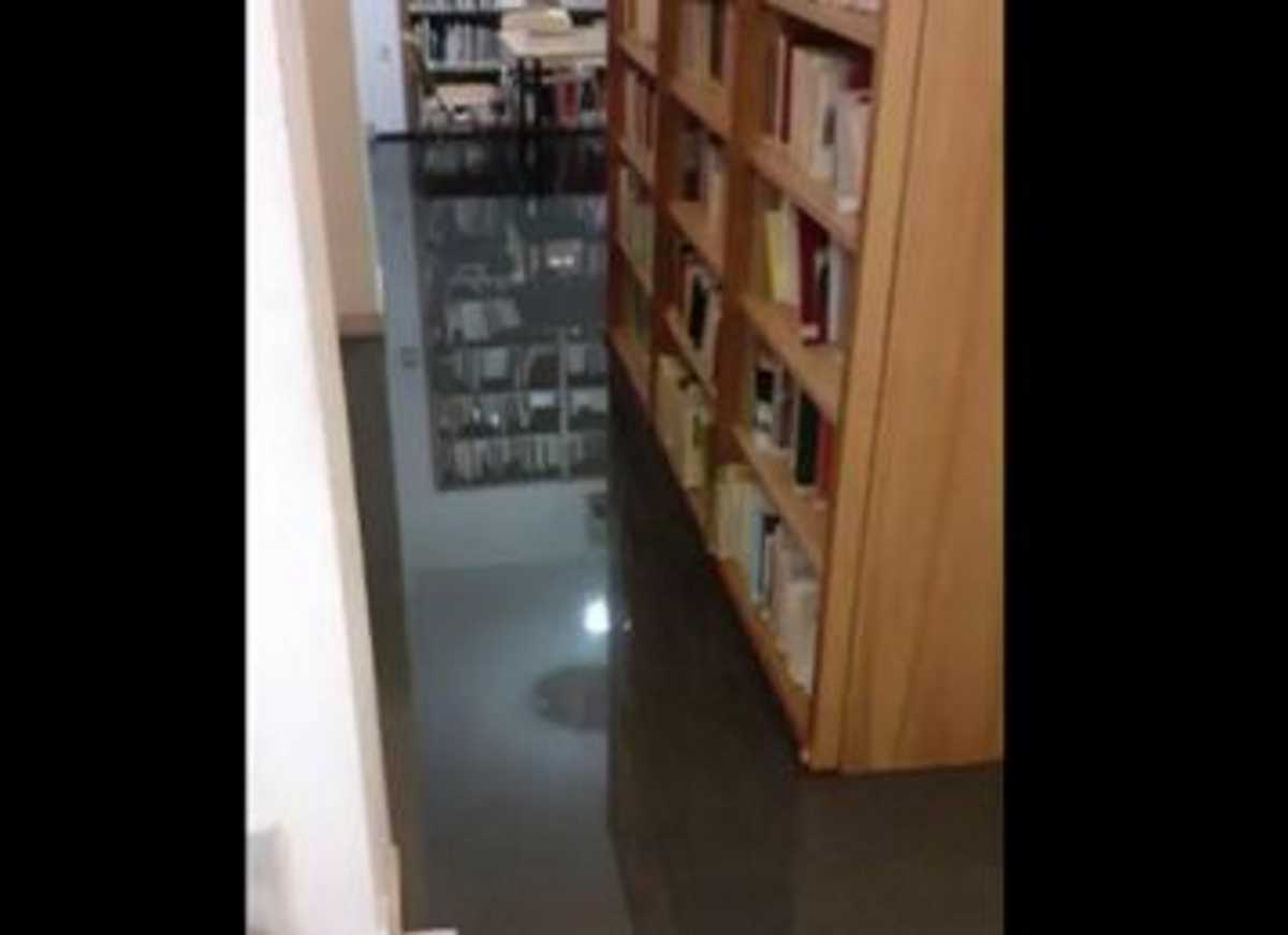 Κακοκαιρία «Μπάλλος»: Πλημμύρισε η βιβλιοθήκη στο Πάντειο Πανεπιστήμιο – Έσταζαν νερά τα ταβάνια στις αίθουσες