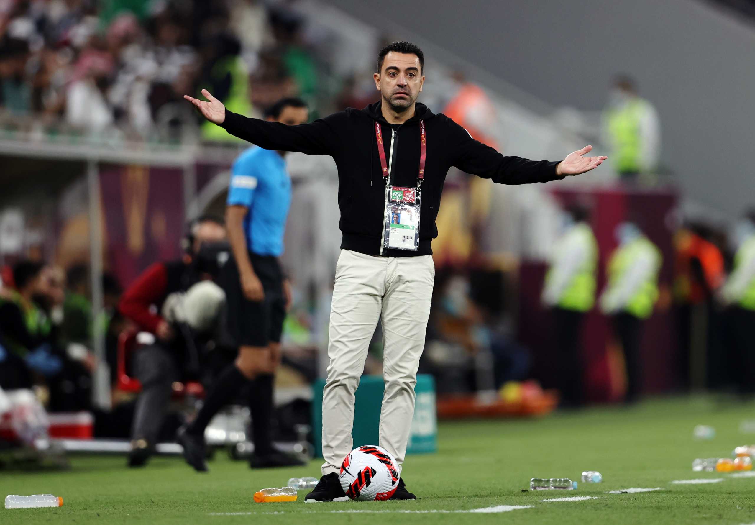 Soccer Football - Emir Cup - Final - Al Sadd v Al Rayyan - Al Thumama Stadium, Al Thumama, Qatar - October 22, 2021 Al Sadd coach Xavi REUTERS
