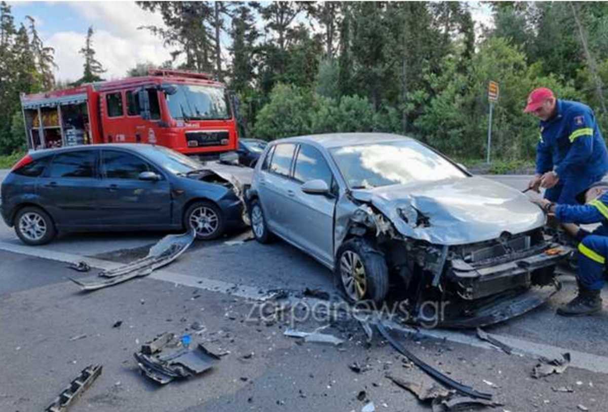 Χανιά: Τροχαίο με τρεις τραυματίες στον κόμβο του Πλατανιά – Αυτοψία στο σημείο του ατυχήματος