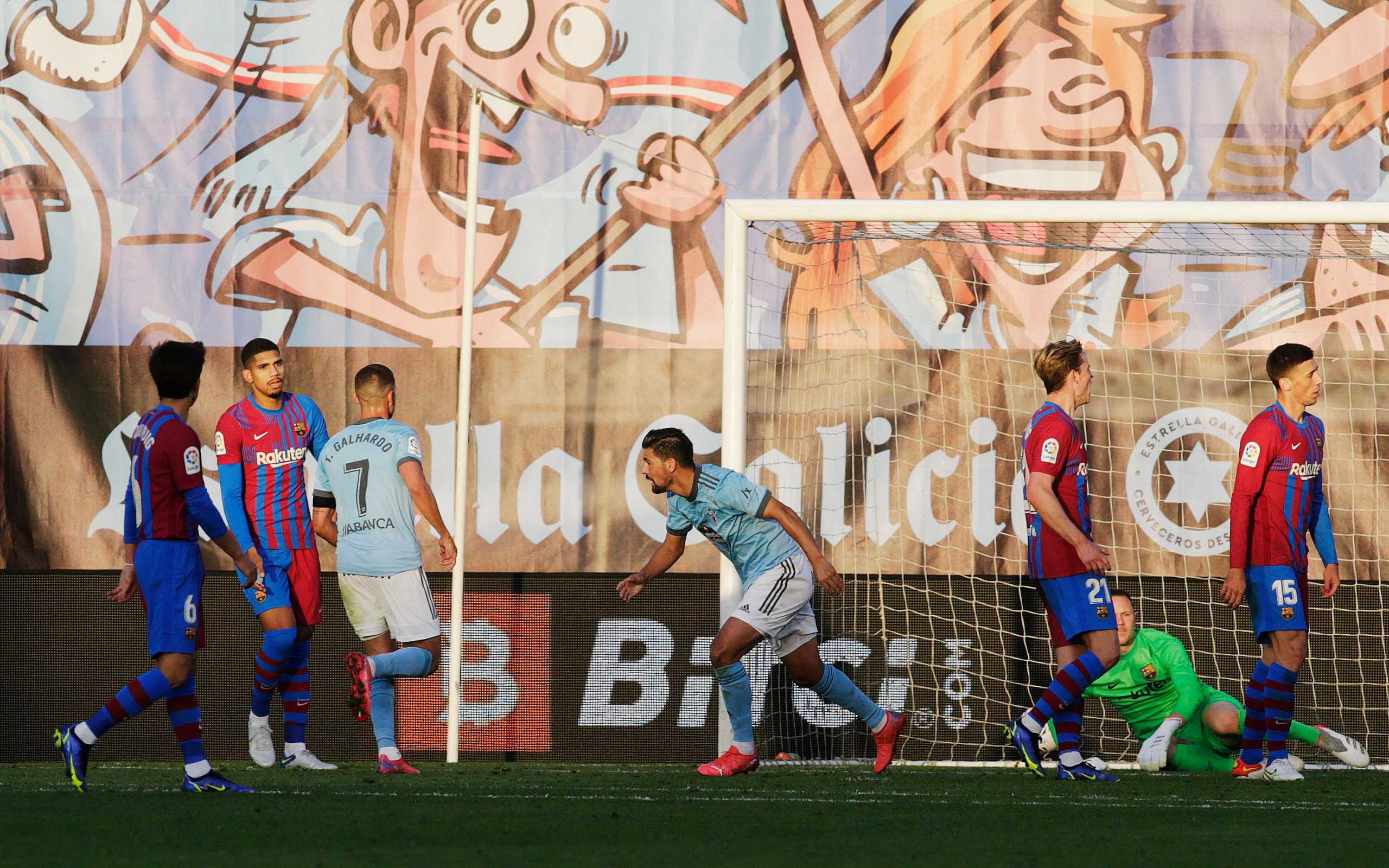 Soccer Football - LaLiga - Celta Vigo v FC Barcelona - Estadio de Balaidos, Vigo, Spain - November 6, 2021 Celta Vigo's Nolito celebrates scoring their second goal REUTERS