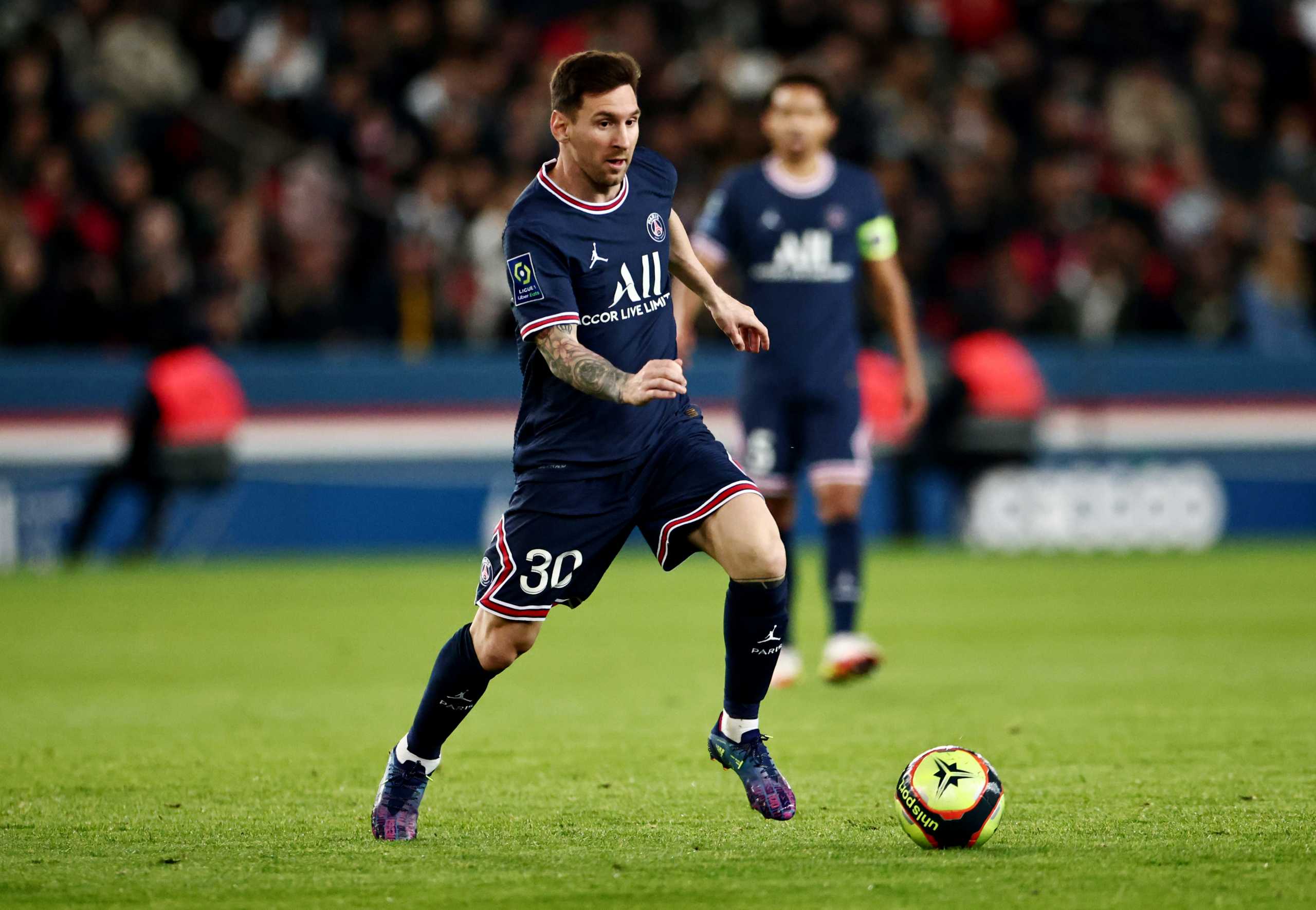 Soccer Football - Ligue 1 - Paris St Germain v Lille - Parc des Princes, Paris, France - October 29, 2021 Paris St Germain's Lionel Messi in action REUTERS