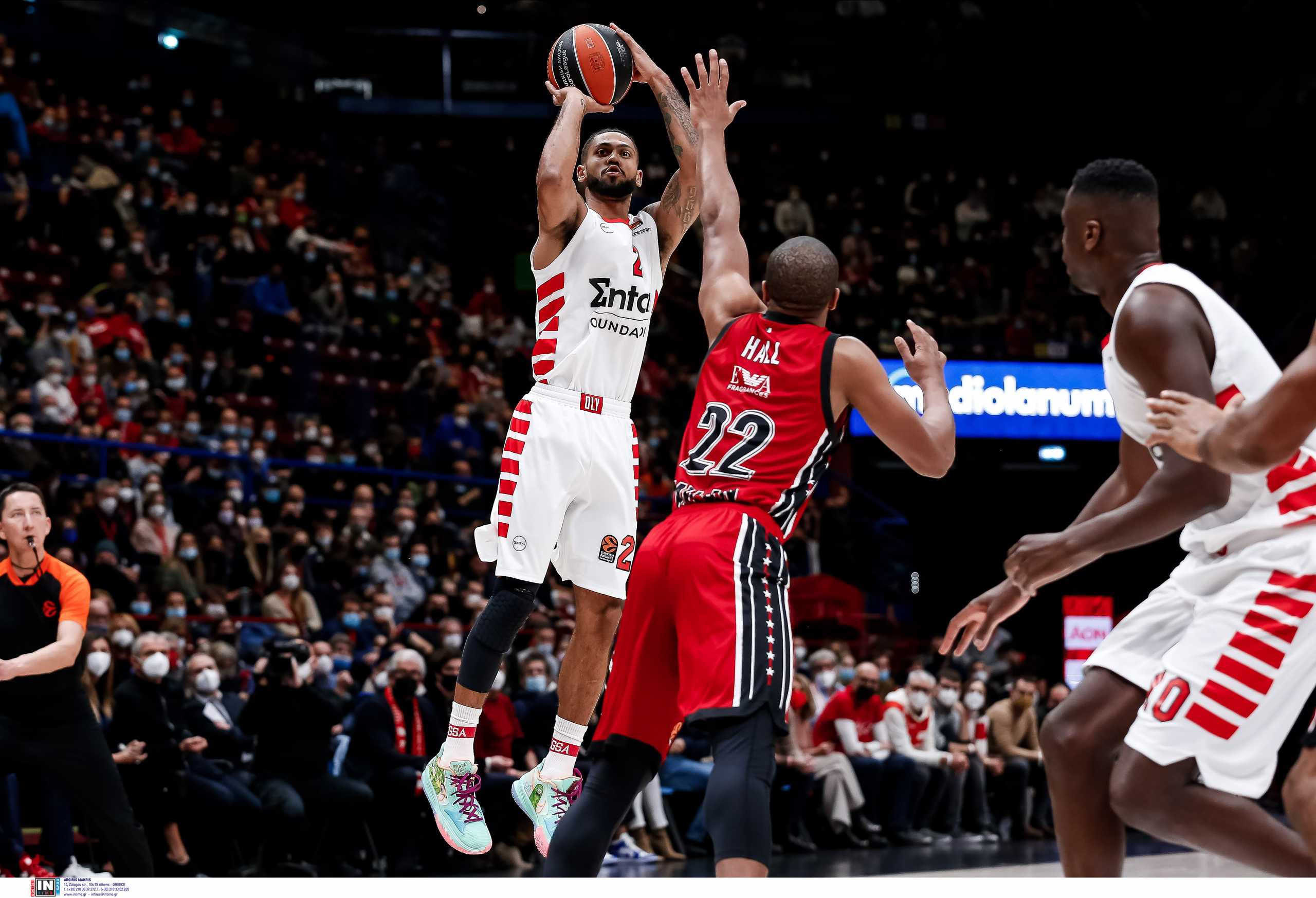 Euroleague, Αρμάνι Μιλάνο – Ολυμπιακός 72-93: Με ρεκόρ και τρίποντη «εκτέλεση» η πρώτη του φετινή εκτός έδρας νίκη