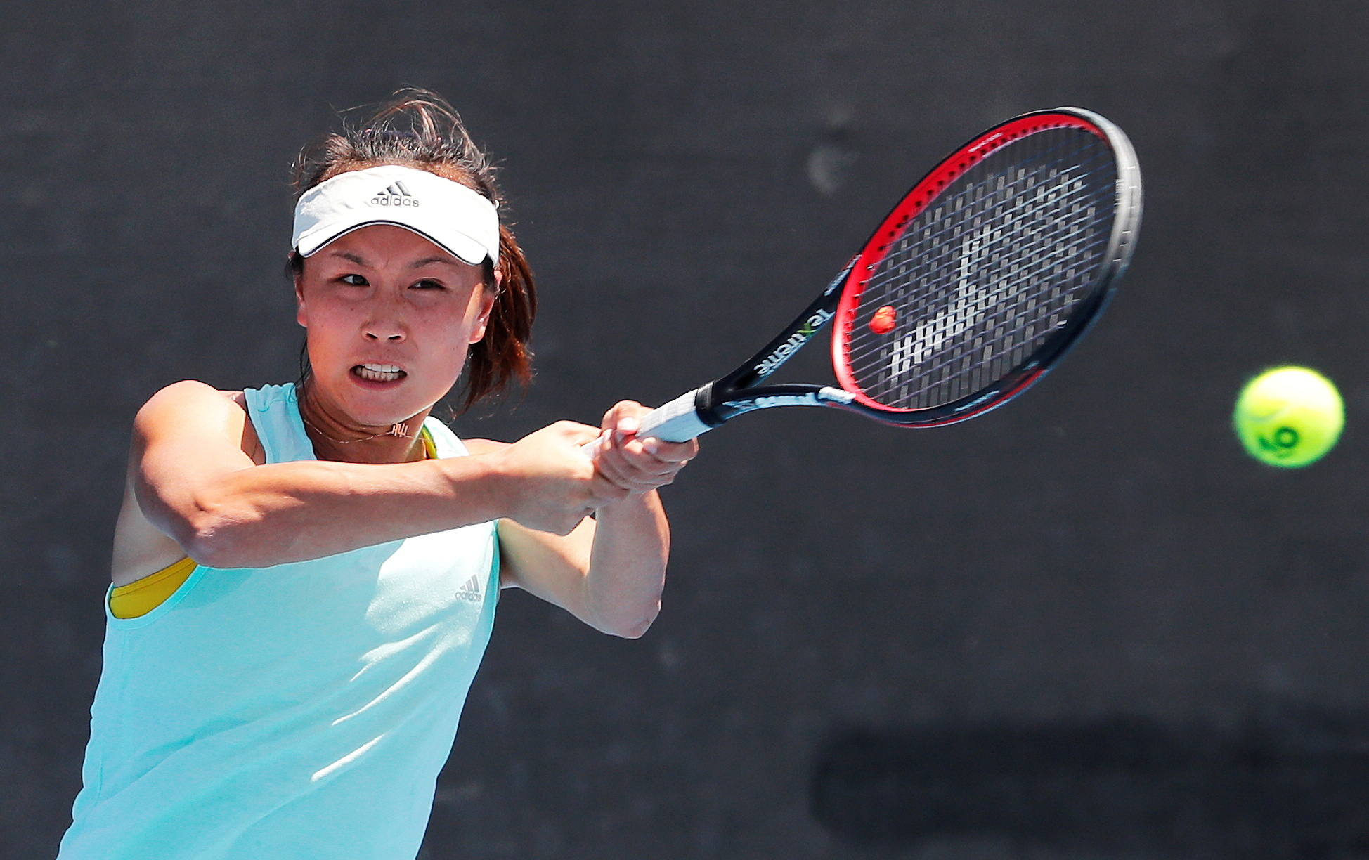 FILE PHOTO: China's Peng Shuai practises at the Australian Open at Melbourne Park, Melbourne, Australia, January 13, 2019. REUTERS