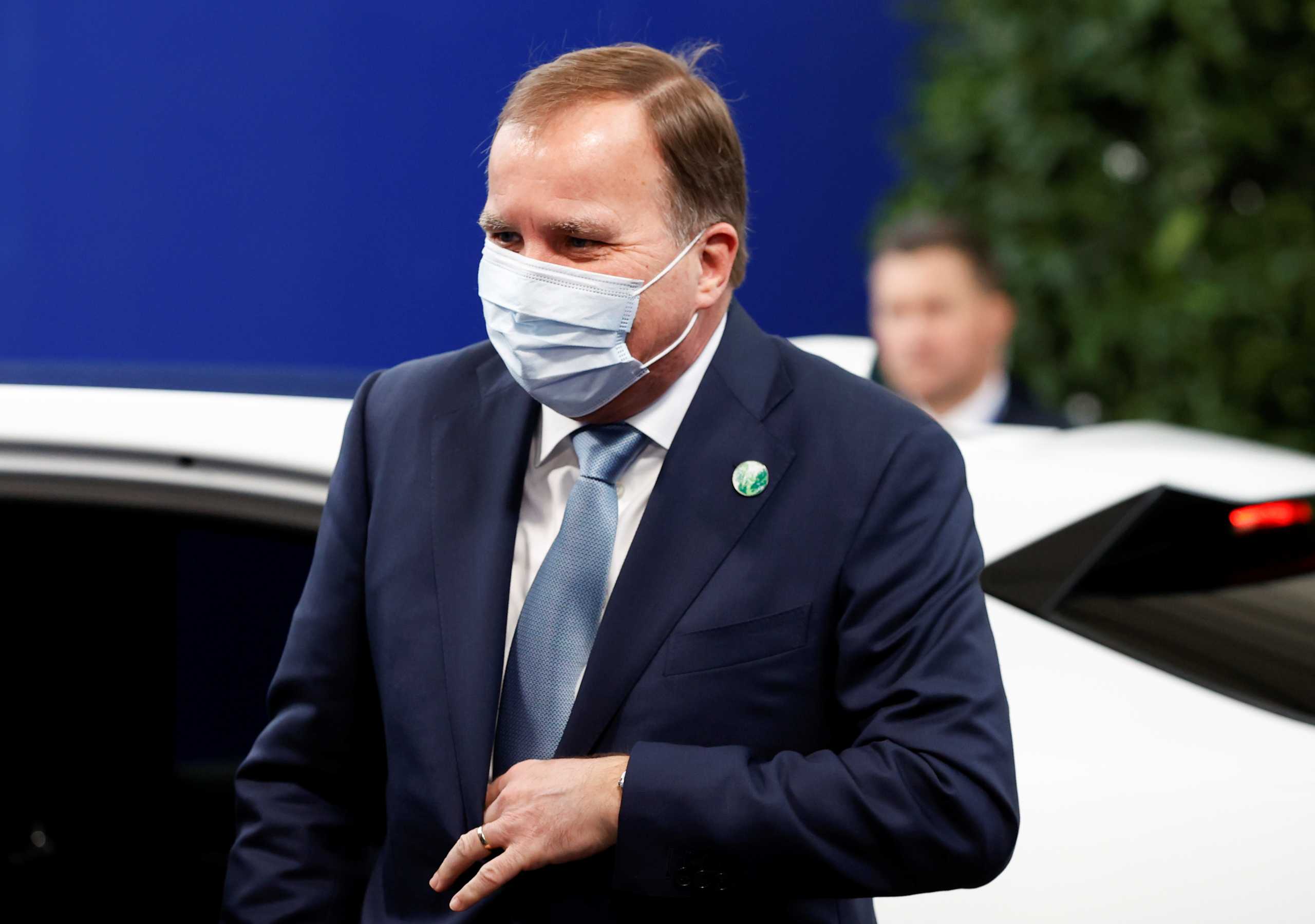 Sweden's Prime Minister Stefan Lofven arrives for the UN Climate Change Conference (COP26) in Glasgow, Scotland, Britain, November 1, 2021. REUTERS