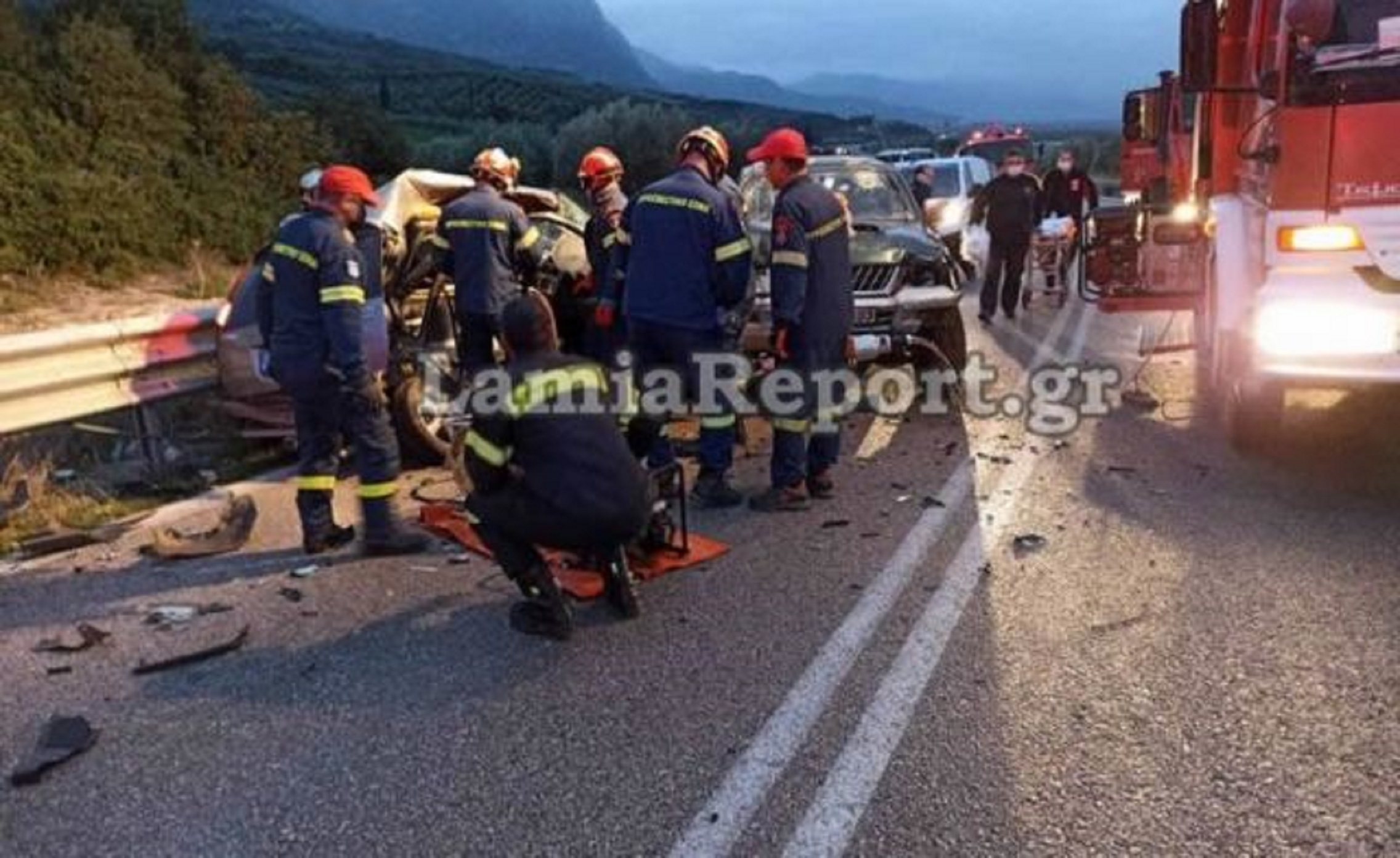 Δομοκός: Θανατηφόρο τροχαίο με τρεις νεκρούς και ένα τραυματία