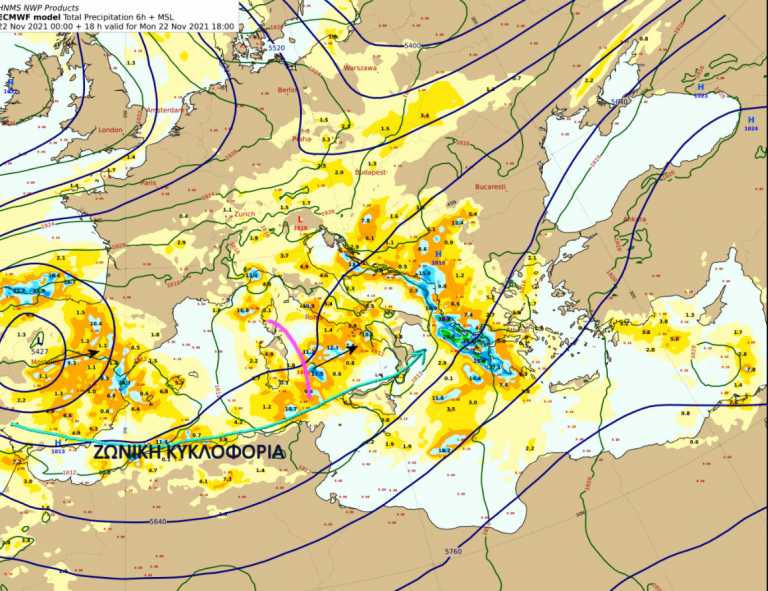 Η πορεία της κακοκαιρίας τις επόμενες μέρες - Αναλυτικό γράφημα από την ΕΜΥ