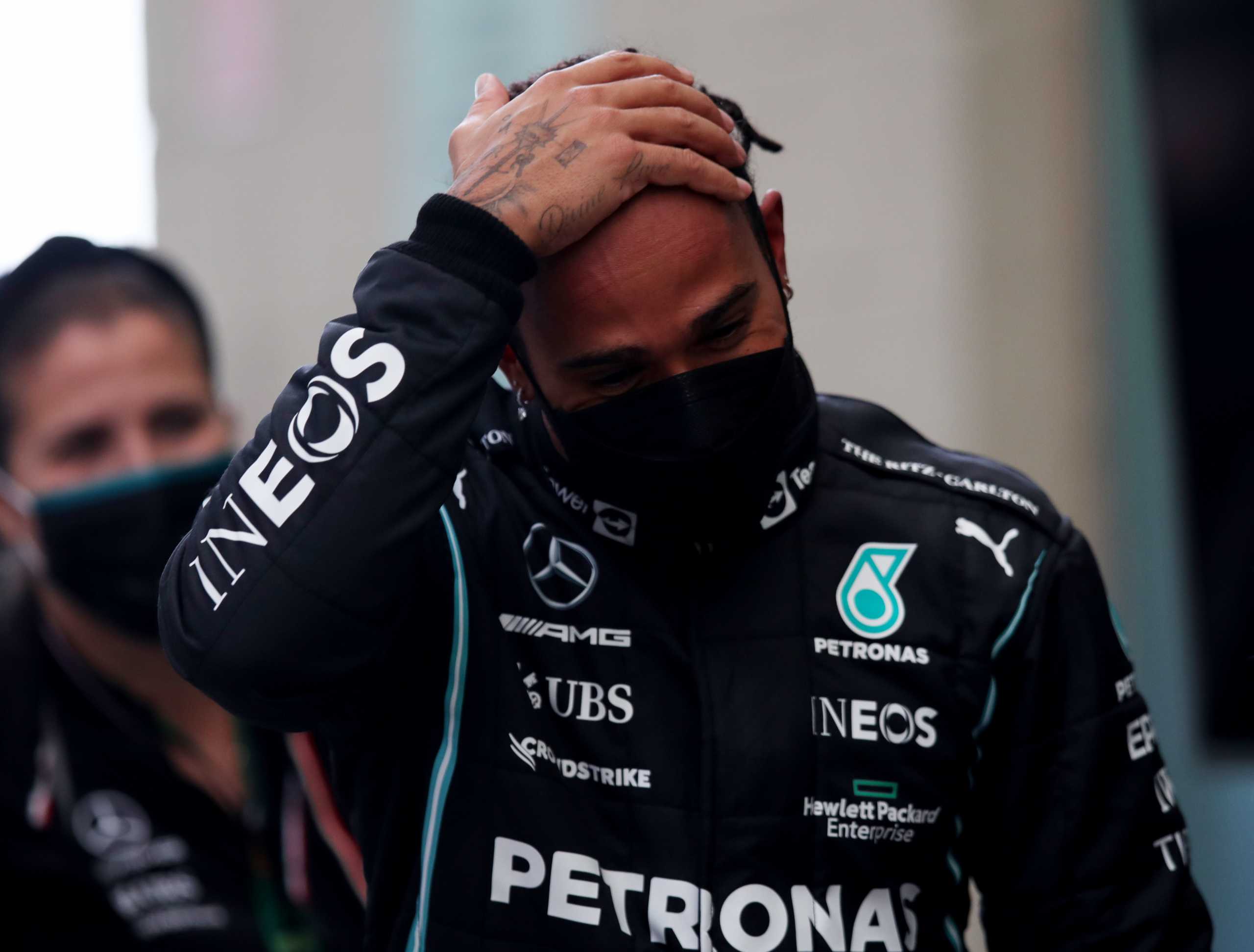 Formula One F1 - Brazilian Grand Prix - Jose Carlos Pace Circuit, Sao Paulo, Brazil - November 12, 2021 Mercedes' Lewis Hamilton after finishing first in qualifying REUTERS