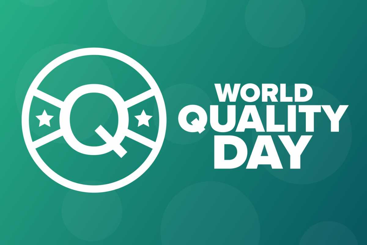 World Quality Day. Second Thursday in November. Holiday concept. Template for background, banner, card, poster with text inscription. Vector EPS10 illustration