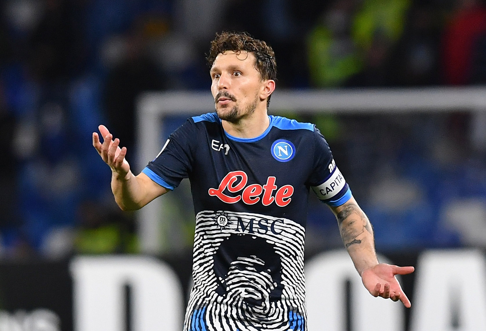 Soccer Football - Serie A - Napoli v Hellas Verona - Stadio Diego Armando Maradona, Naples, Italy - November 7, 2021 Napoli's Mario Rui reacts REUTERS