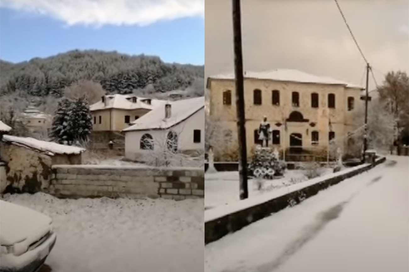 Καιρός: Χιόνισε στην Κοζάνη – Μαγευτικές εικόνες