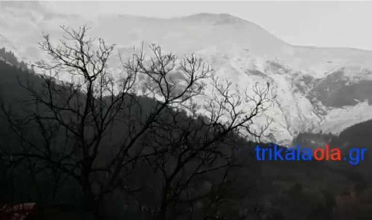 Αγραφα: Πυκνό χιόνι έντυσε στα λευκά όλη την οροσειρά - Μαγικές εικόνες