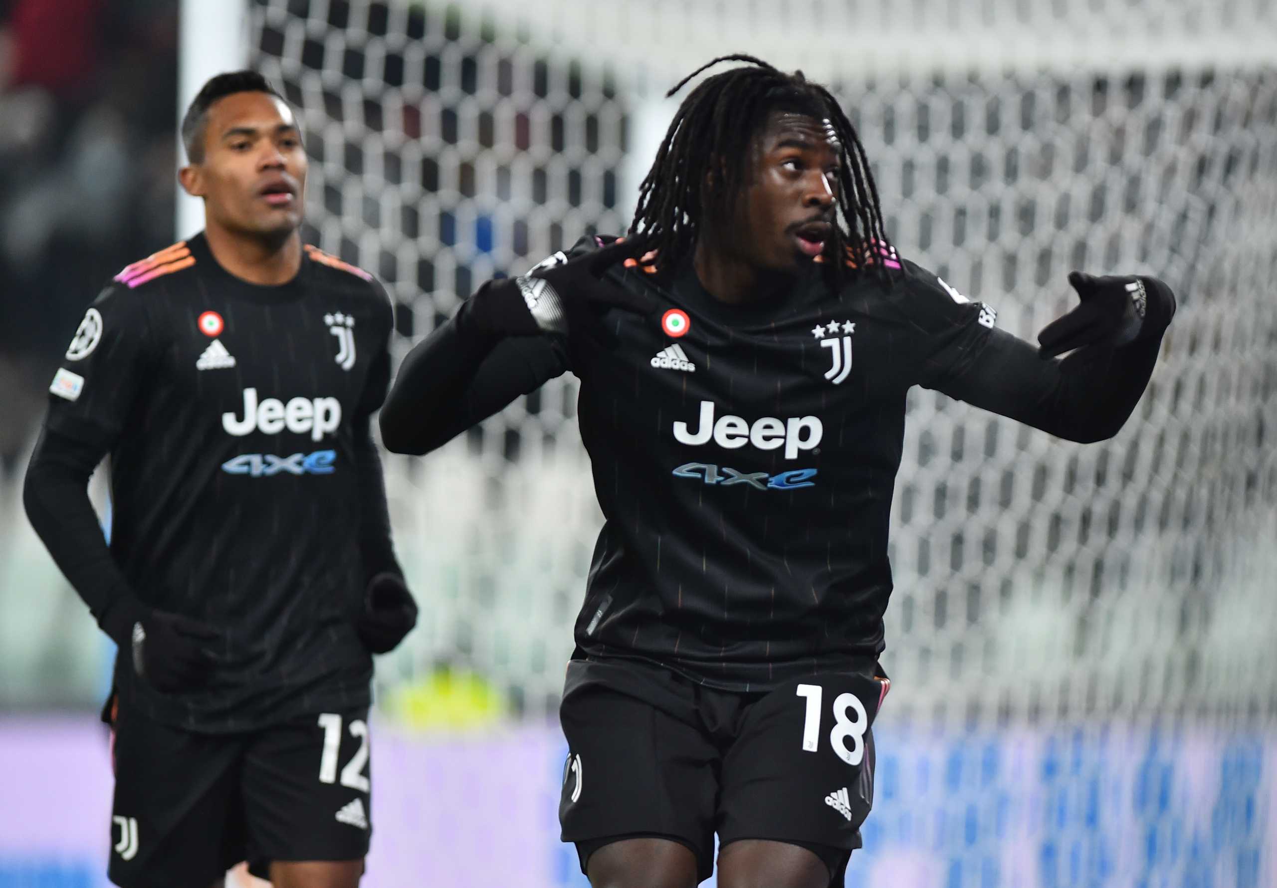 Soccer Football - Champions League - Group H - Juventus v Malmo FF - Allianz Stadium, Turin, Italy - December 8, 2021 Juventus' Moise Kean celebrates scoring their first goal REUTERS