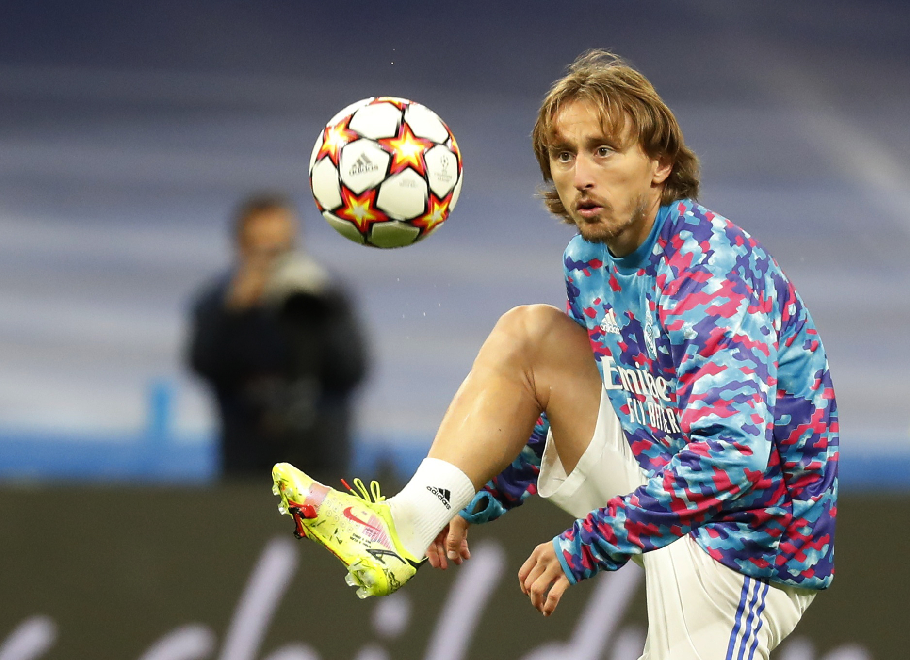 Soccer Football - Champions League - Group D - Real Madrid v Inter Milan - Santiago Bernabeu, Madrid, Spain - December 7, 2021 Real Madrid's Luka Modric during the warm up before the match REUTERS