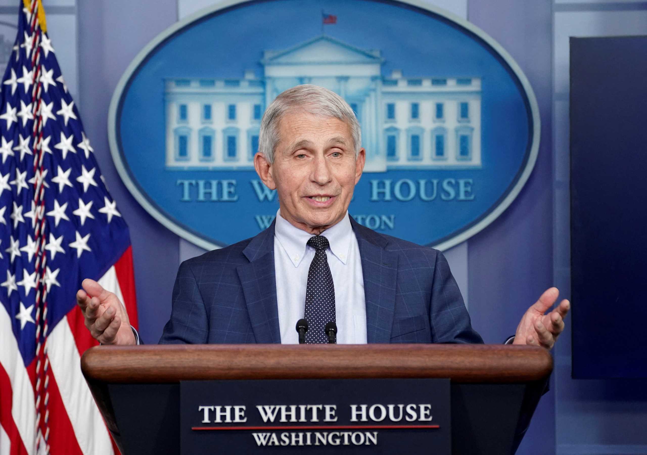 FILE PHOTO: Dr. Anthony Fauci speaks about the Omicron coronavirus variant during a press briefing at the White House in Washington, U.S., December 1, 2021. REUTERS