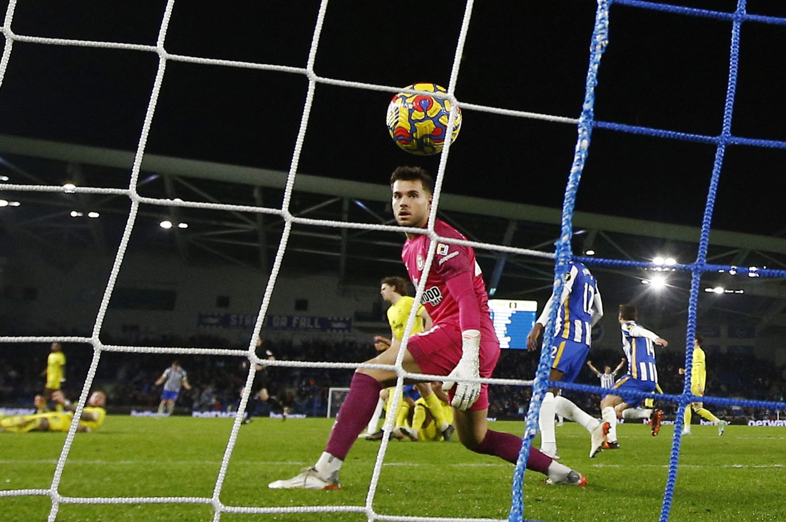 Soccer Football - Premier League - Brighton & Hove Albion v Brentford - The American Express Community Stadium, Brighton, Britain - December 26, 2021 Brighton & Hove Albion's Neal Maupay scores their second goal REUTERS