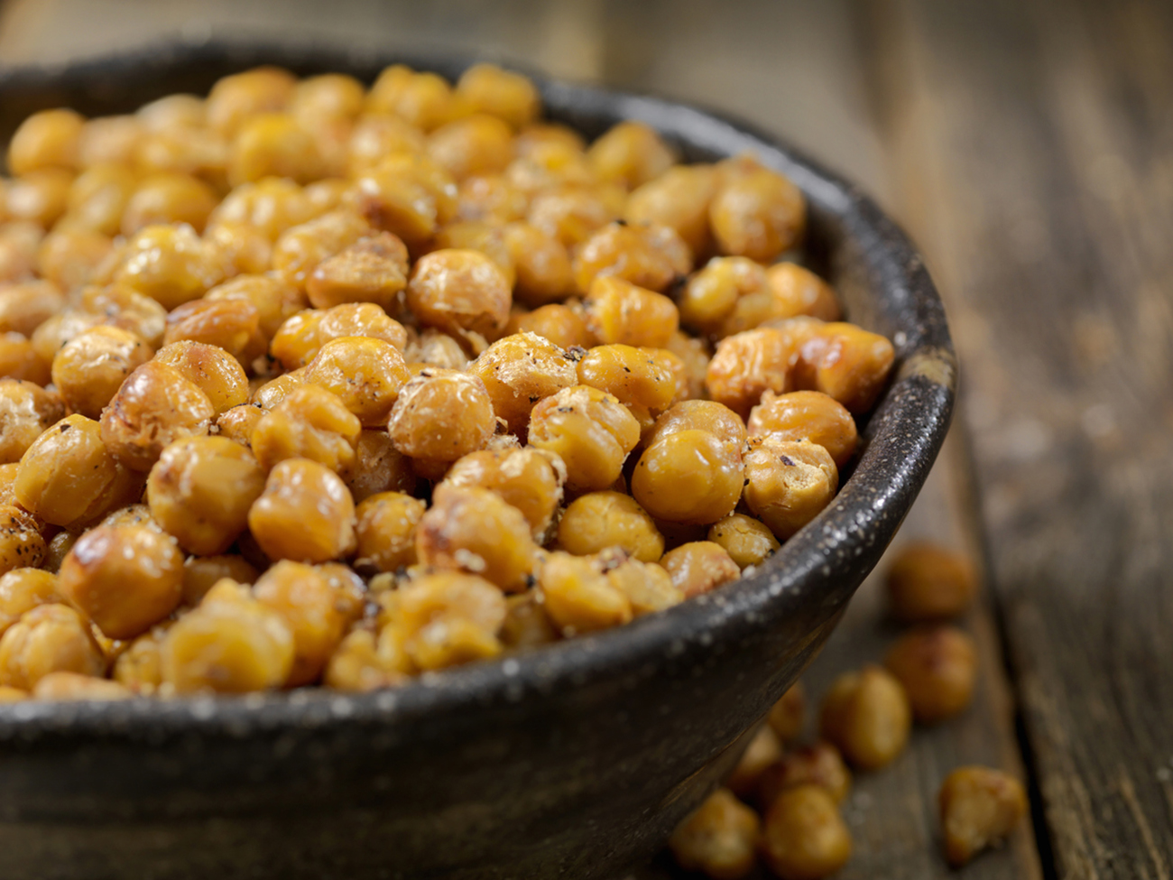 Roasted Chick Peas with Salt and Pepper