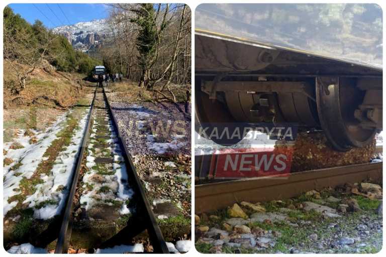 Εκτροχιασμός τρένου κοντά στα Καλάβρυτα: Βράχος ακινητοποίησε την αμαξοστοιχία – Μεγάλη ταλαιπωρία για τους επιβάτες