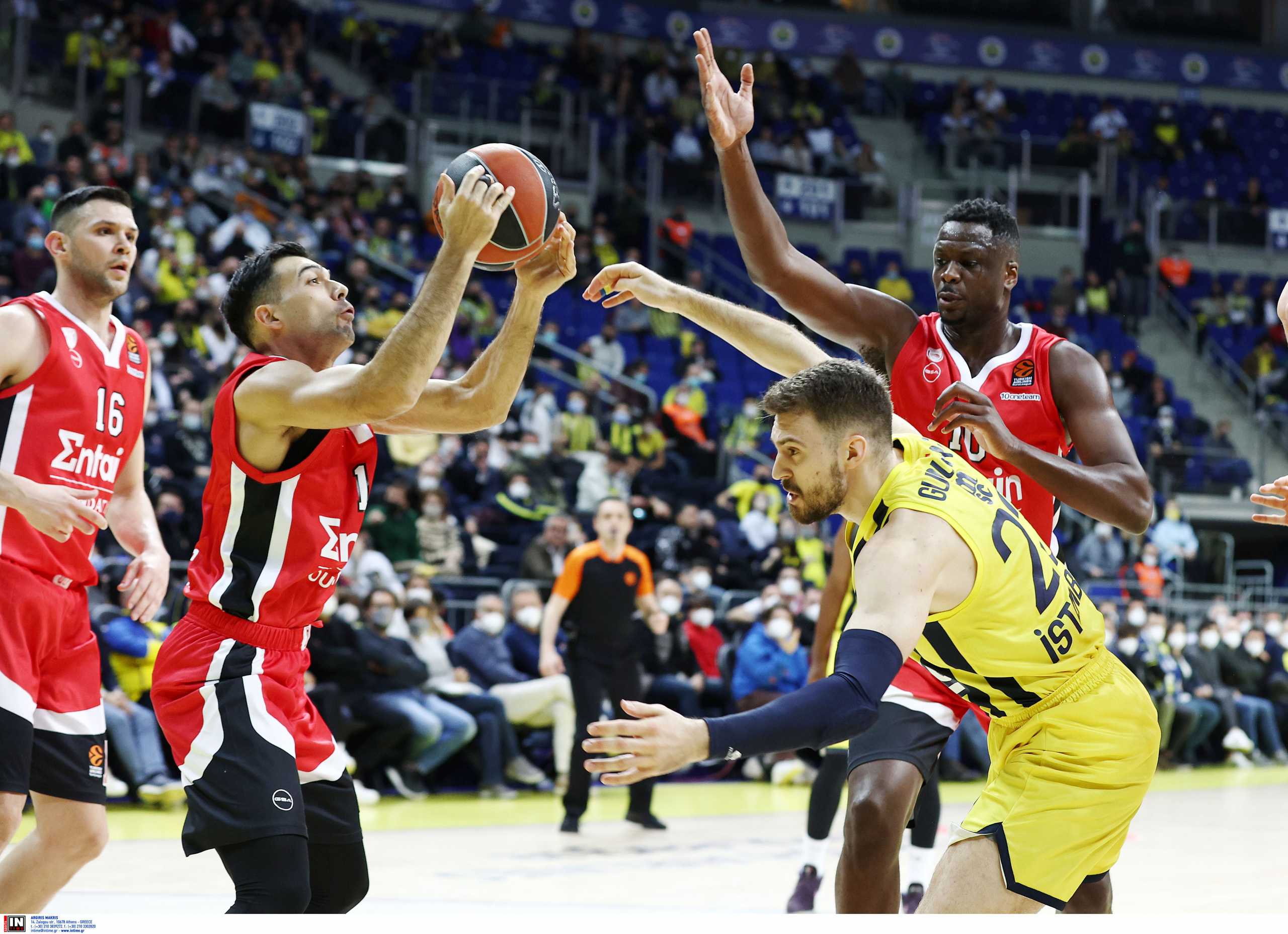 Euroleague, Φενέρμπαχτσε – Ολυμπιακός 94-80: «Πίκρα» στην Κωνσταντινούπολη