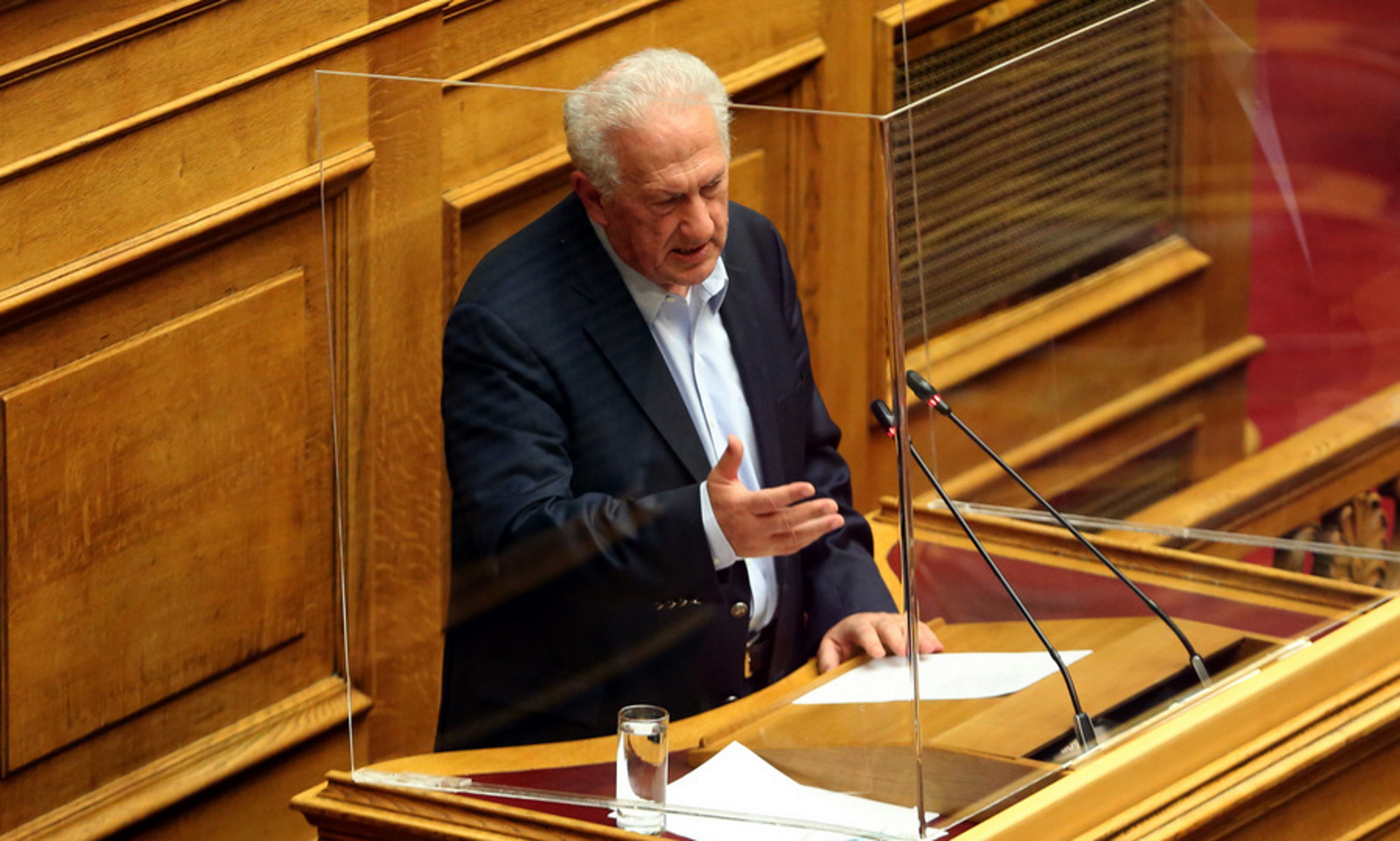 Ο  κοινοβουλευτικός εκπρόσωπος του ΚΙΝΑΛ Κώστας Σκανδαλίδης  μιλά στη σημερινή συζήτηση της επίκαιρης επερώτησης του Προέδρου κ. Αλέξη Τσίπρα και ογδόντα πέντε (85) Βουλευτών της ΚΟ «Συνασπισμός Ριζοσπαστικής Αριστεράς», με θέμα: «Γιατί υπογράψατε με προκλητική αύξηση του κόστους –ακόμα και σε σύγκριση με τους αρχικούς δικούς σας  υπολογισμούς – τη Συμφωνία για το Διεθνές Κέντρο Αεροπορικής Εκπαίδευσης της Πολεμικής Αεροπορίας στην Καλαμάτα», Παρασκευή 19 Νοεμβρίου 2021. ΑΠΕ-ΜΠΕ