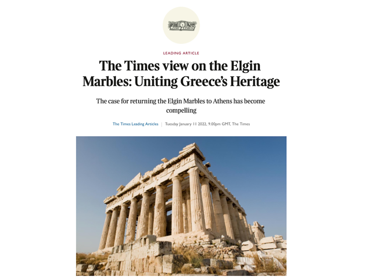 Γλυπτά Παρθενώνα: Άλλαξαν στάση μέχρι και οι Times! «Πρέπει τώρα να επιστραφούν στην Αθήνα»